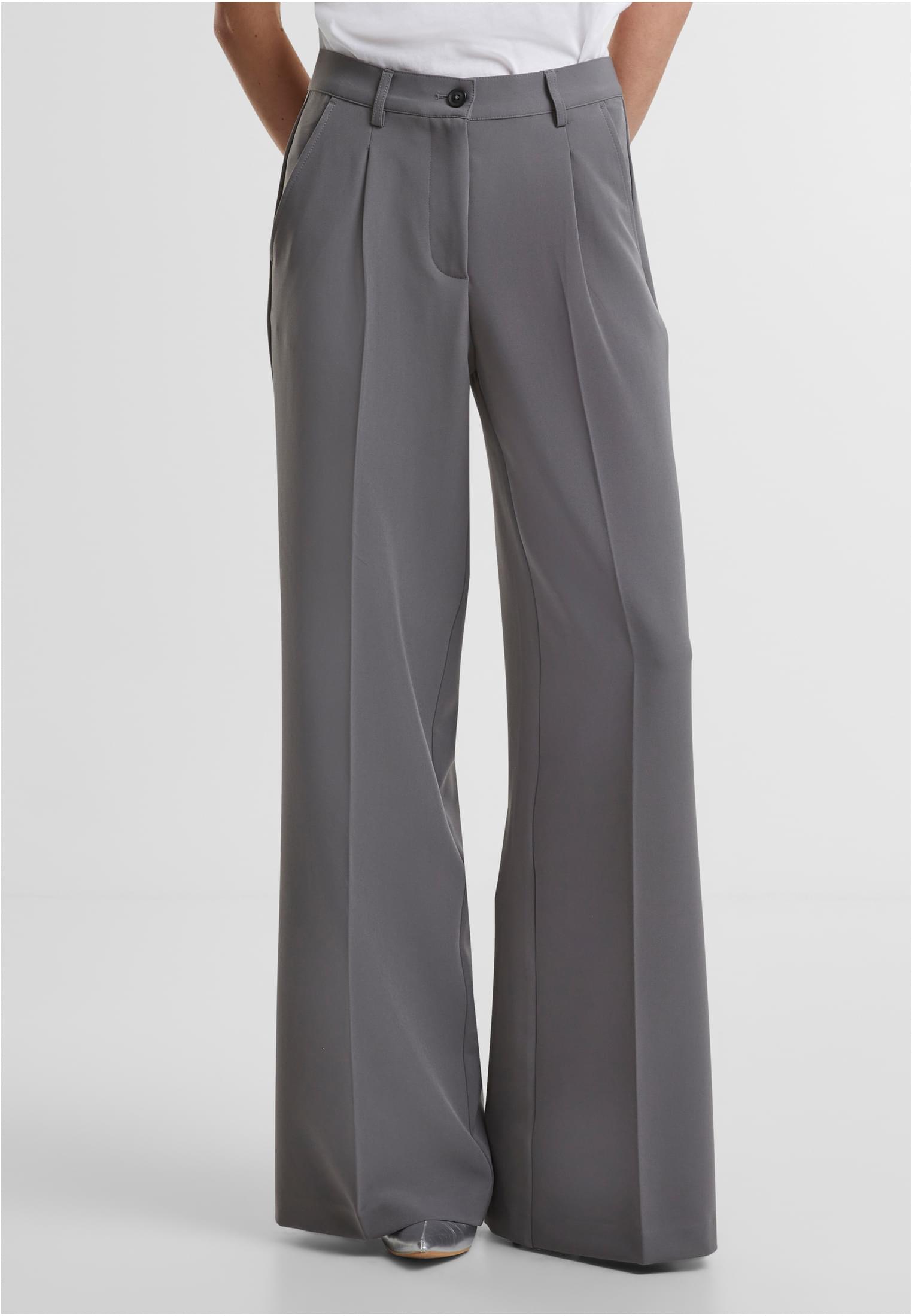 Ladies Wide Leg Trousers | cloudgrey