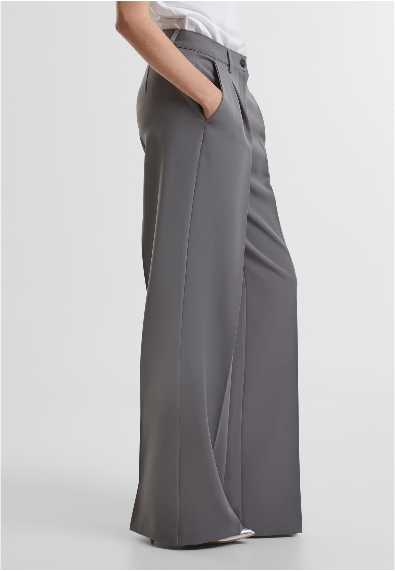 Ladies Wide Leg Trousers | cloudgrey