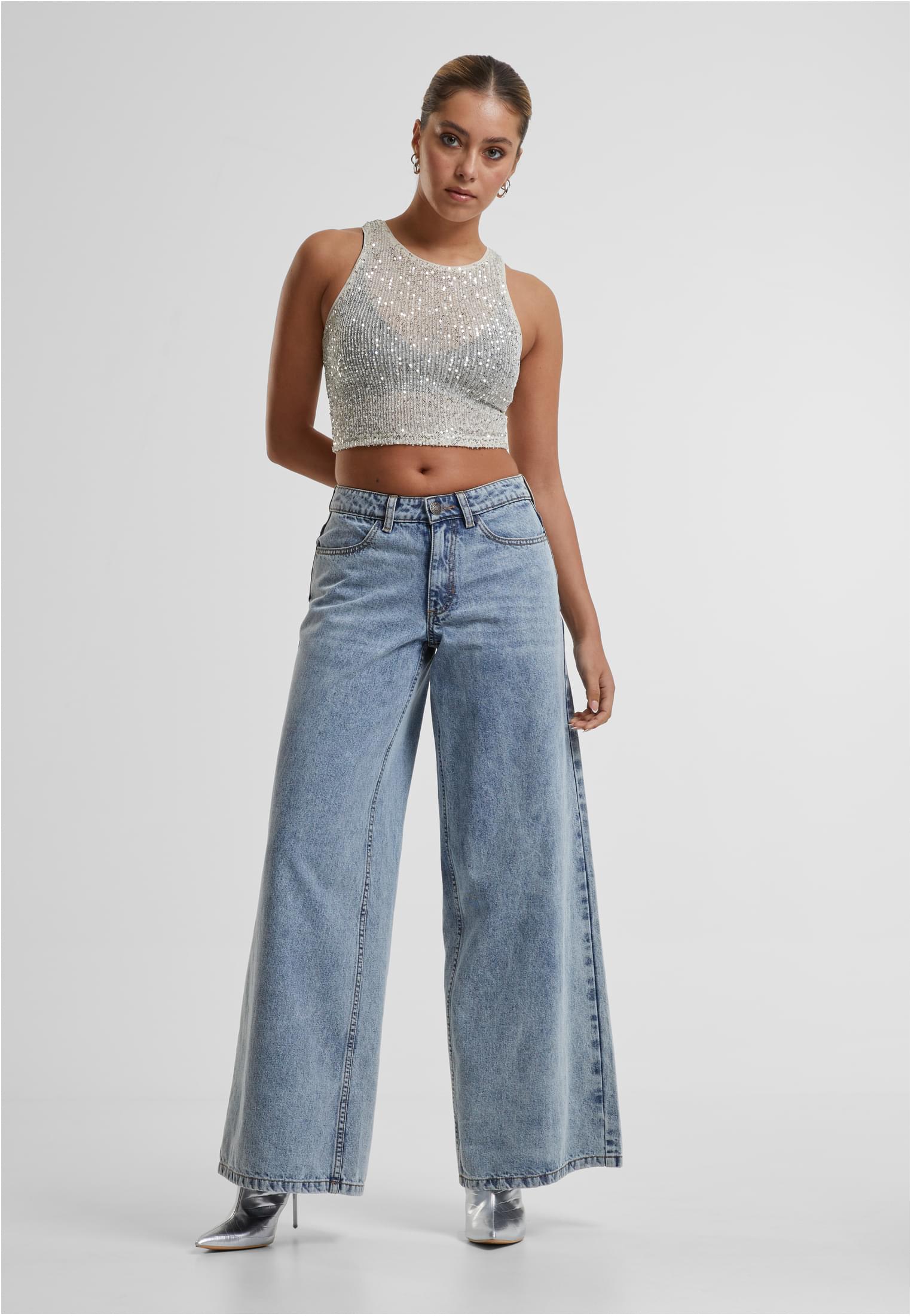 Ladies Sequins Cropped Top | whitesand