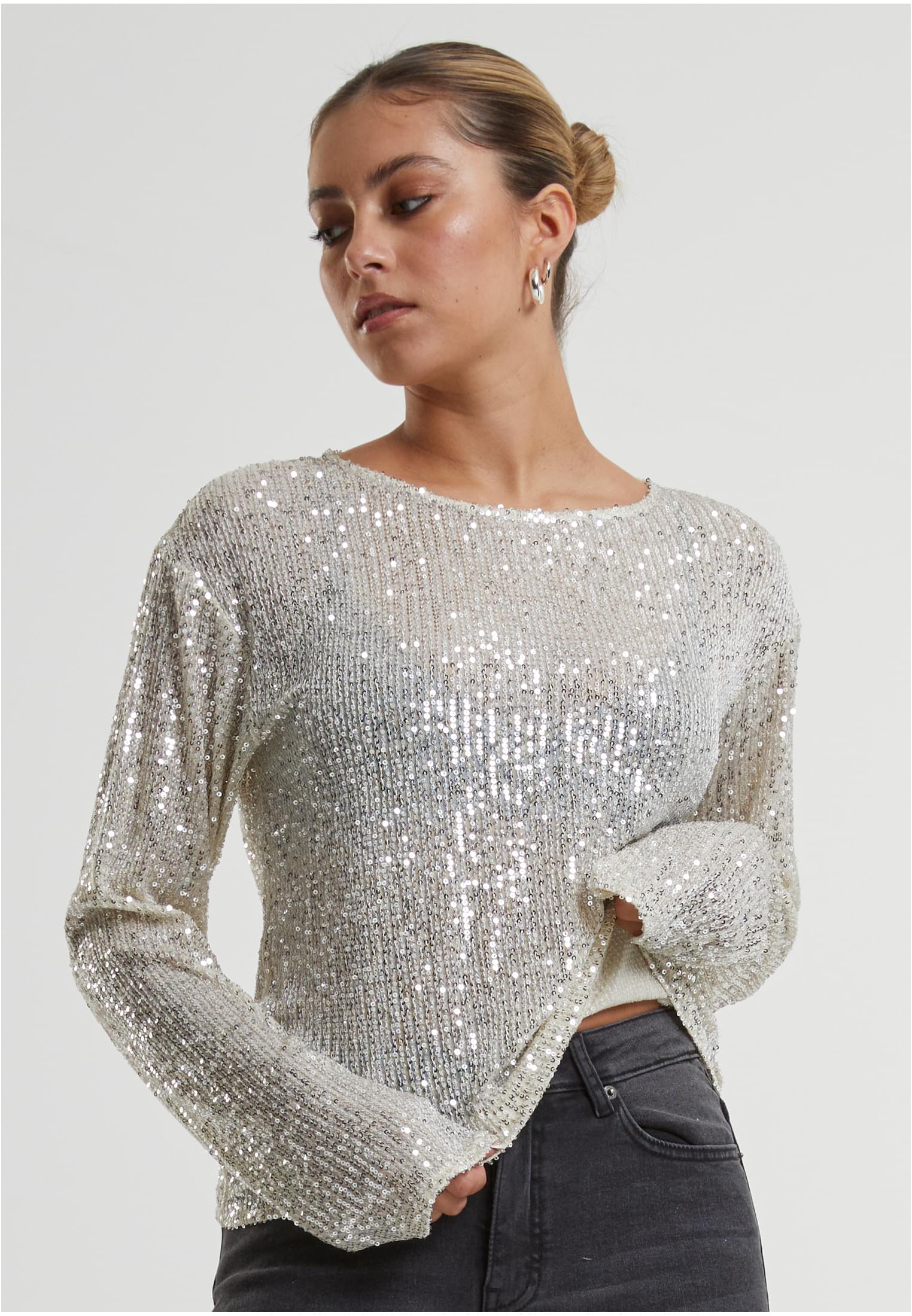 Ladies Sequins Longsleeve | whitesand