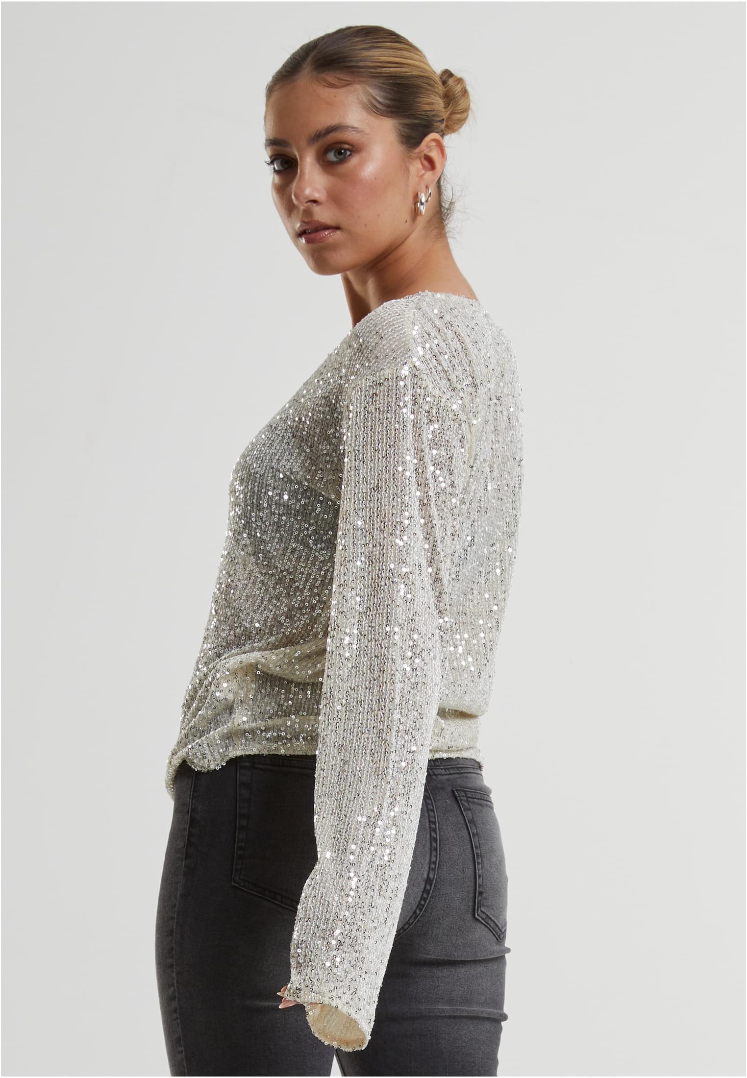 Ladies Sequins Longsleeve | whitesand