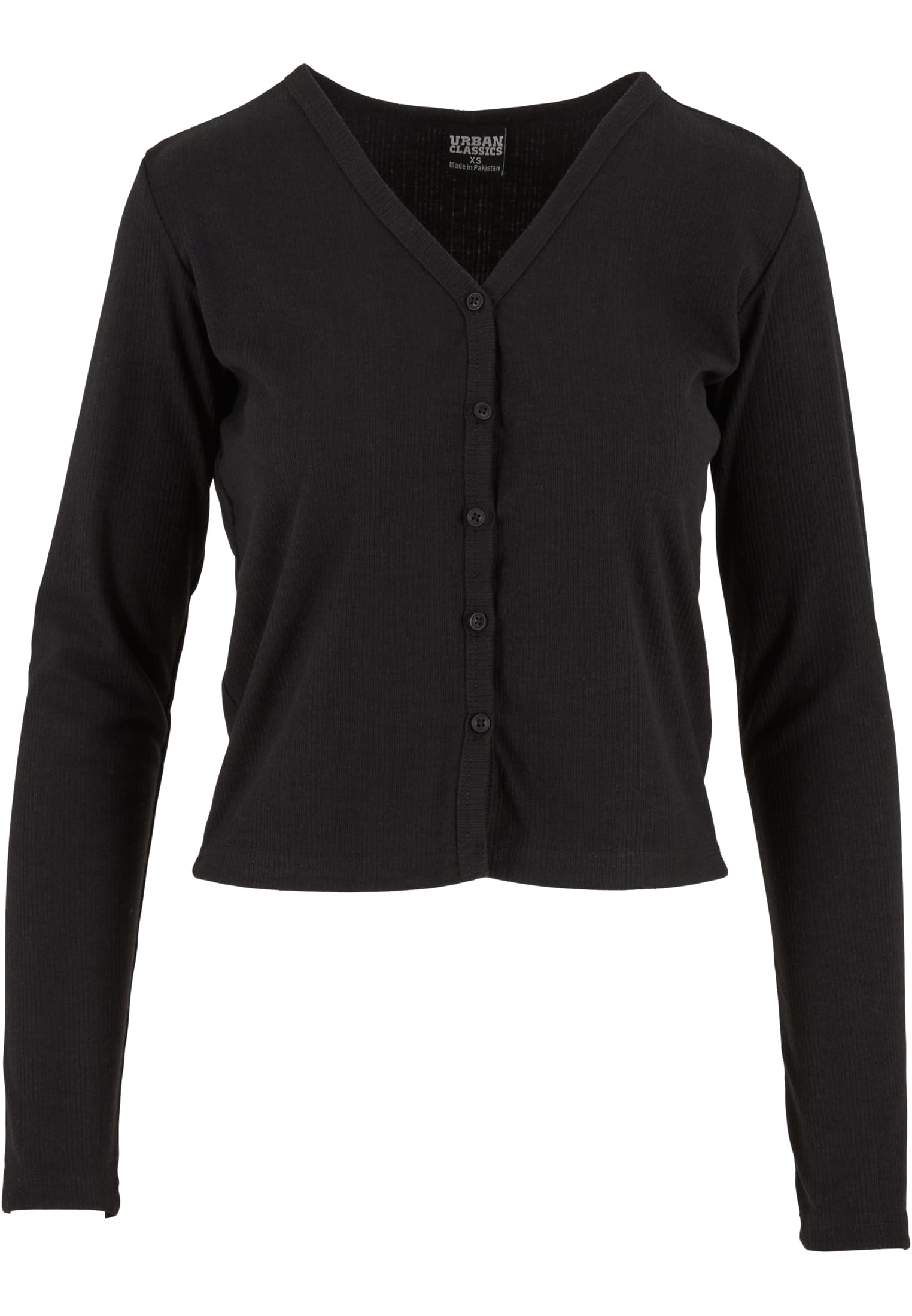 Ladies Rib Cardigan | black