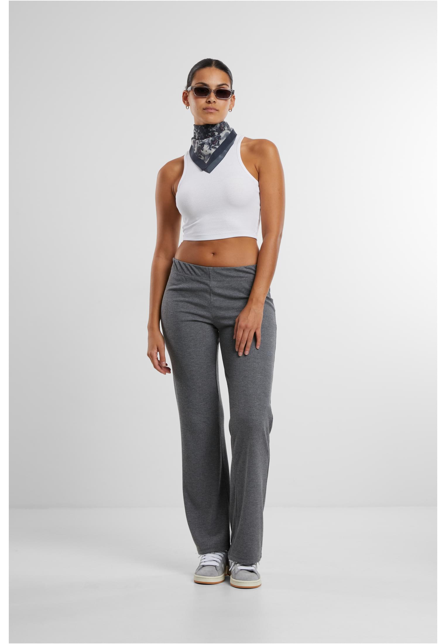 Ladies Rib Pants | darkgreymelange