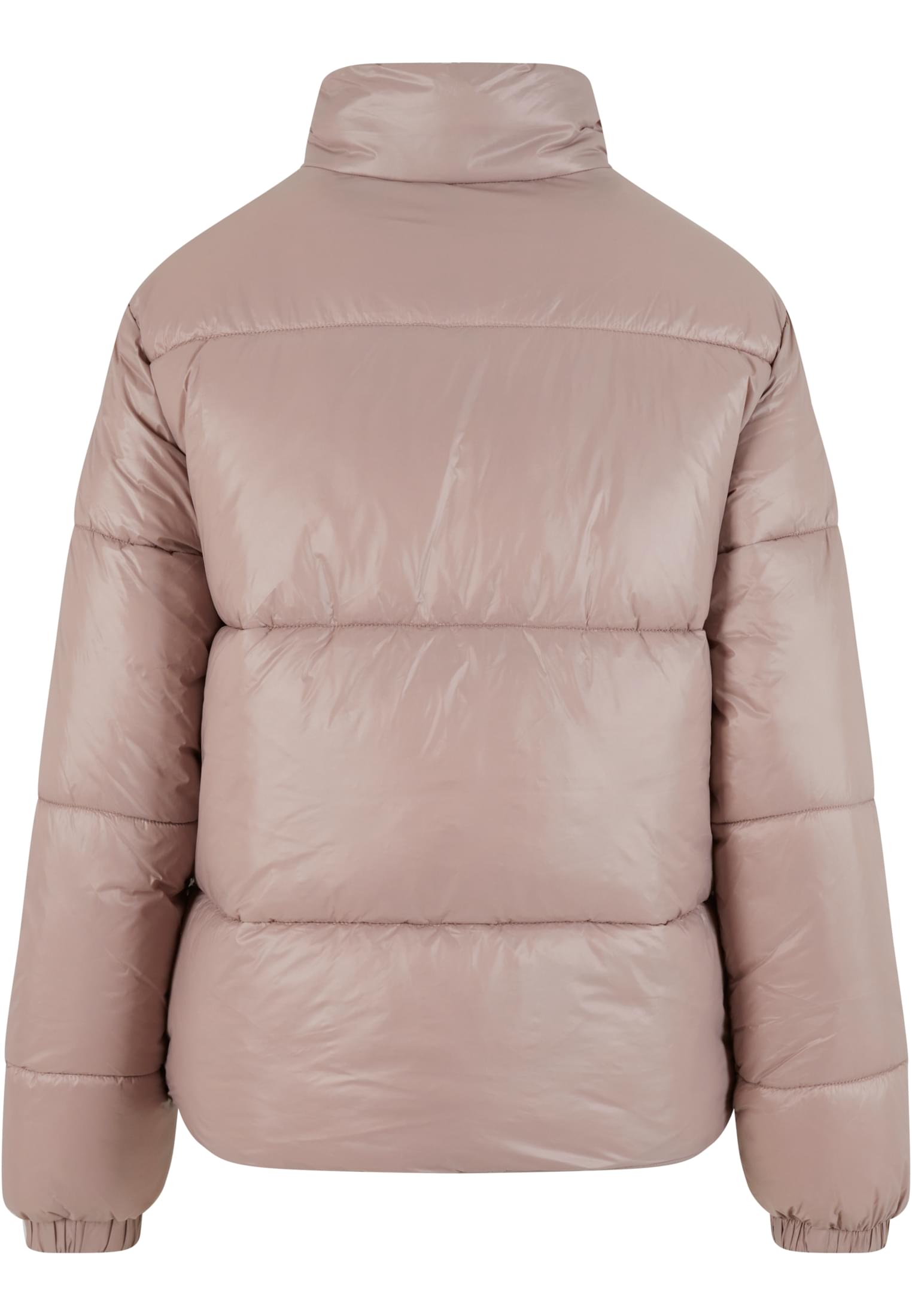 Ladies Recycled Short Shiny Puffer Jacket | duskrose