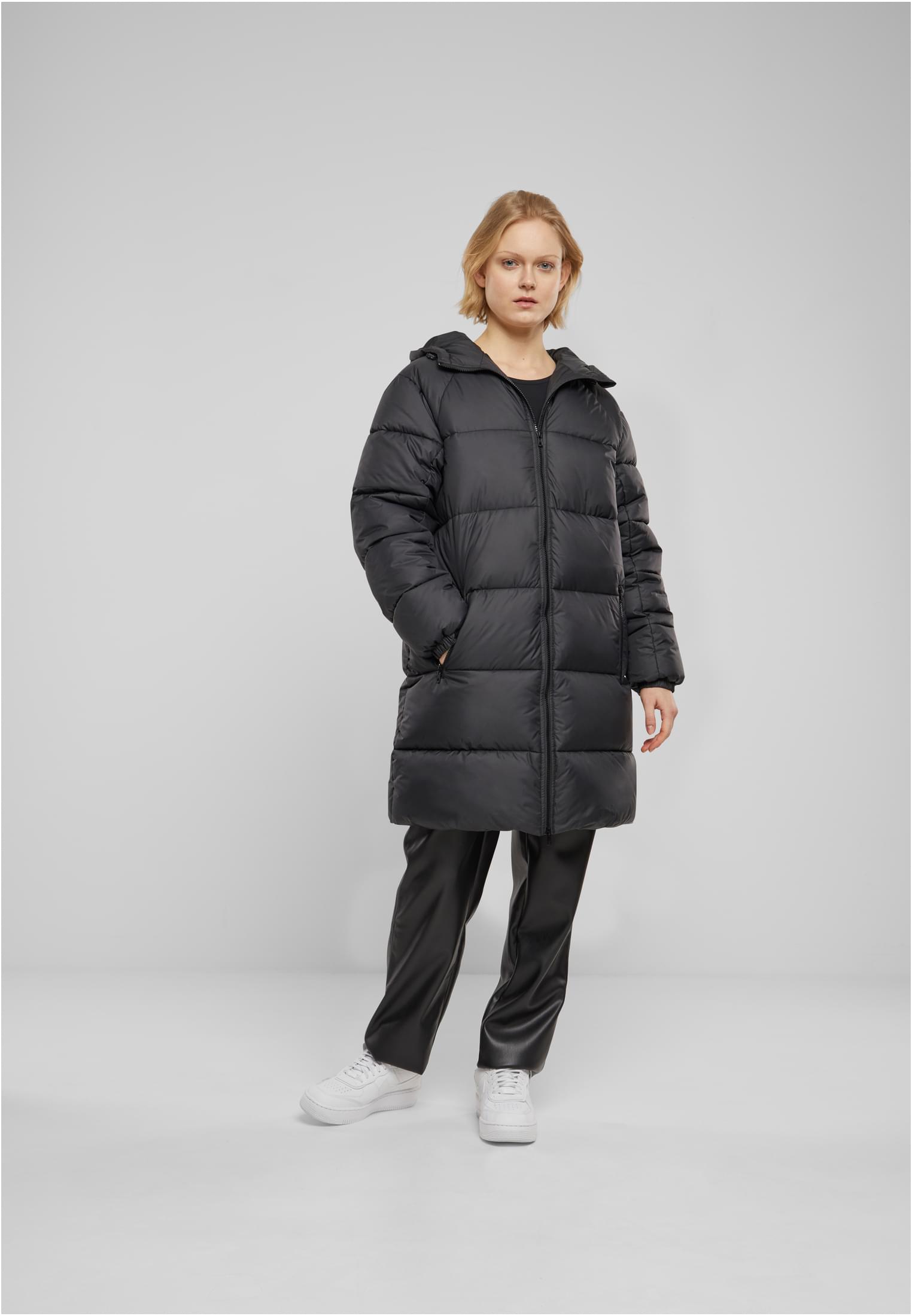 Ladies Long Puffer Coat | black