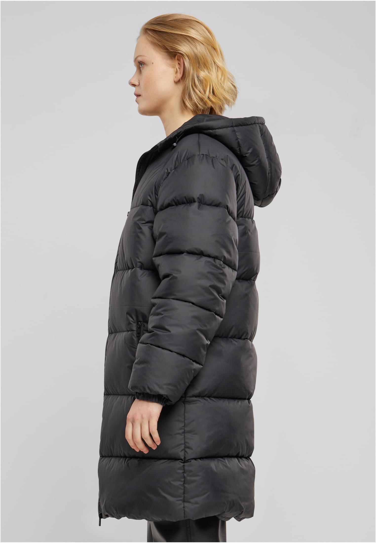 Ladies Long Puffer Coat | black