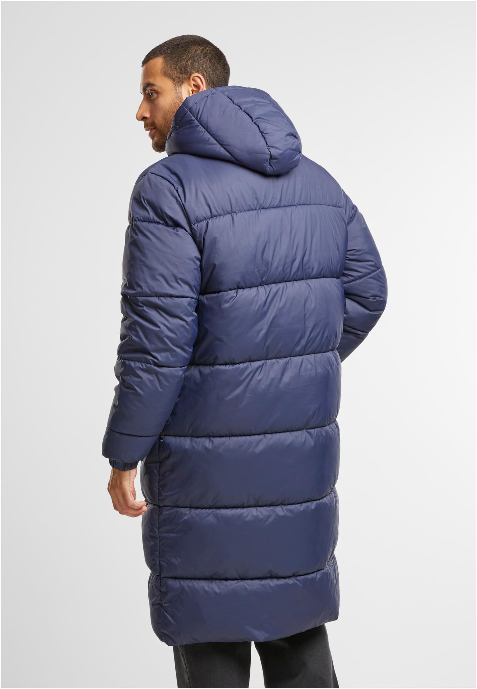 Mens Long Puffer Coat | navy