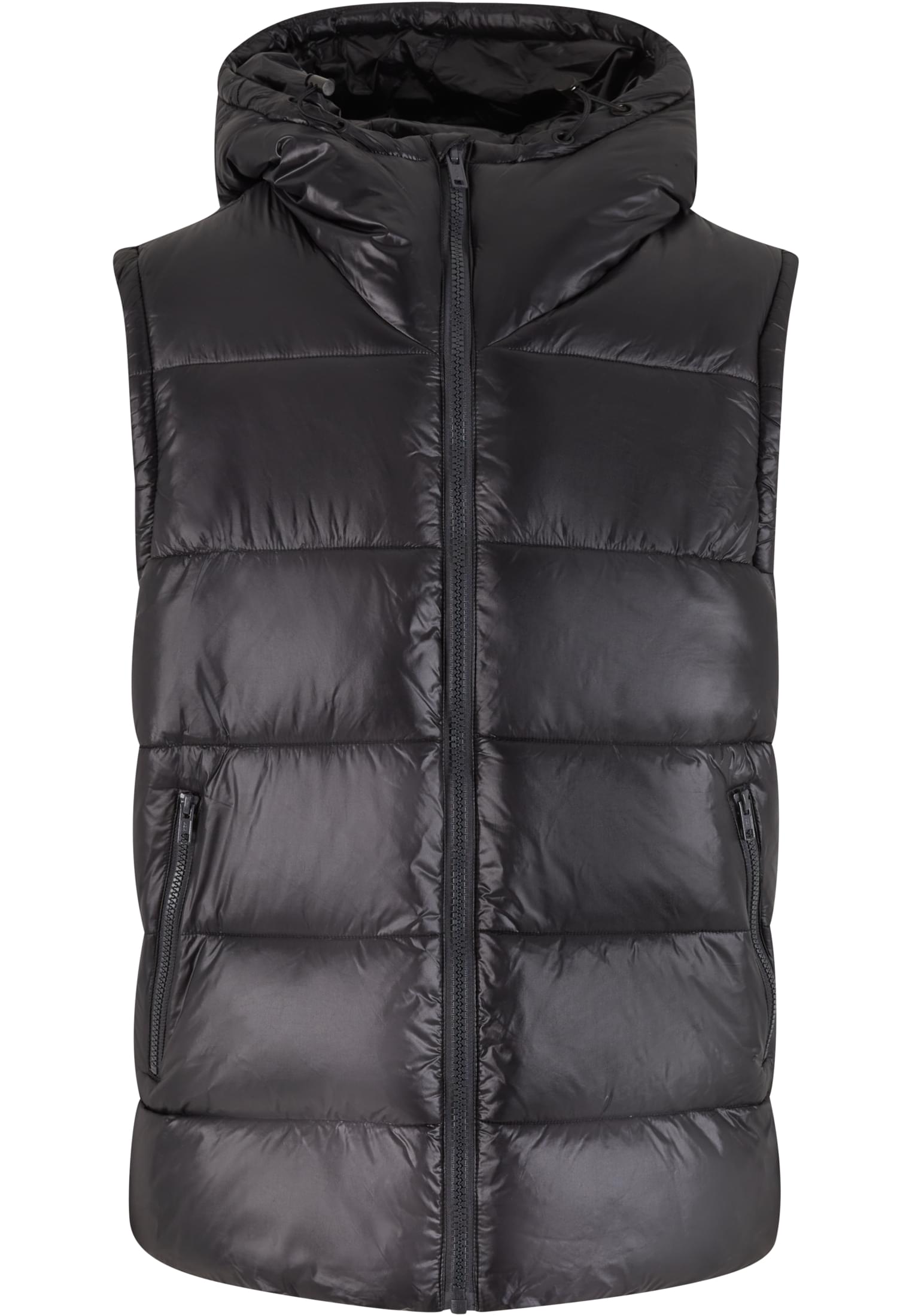 Recycled Hooded Puffer Vest | black