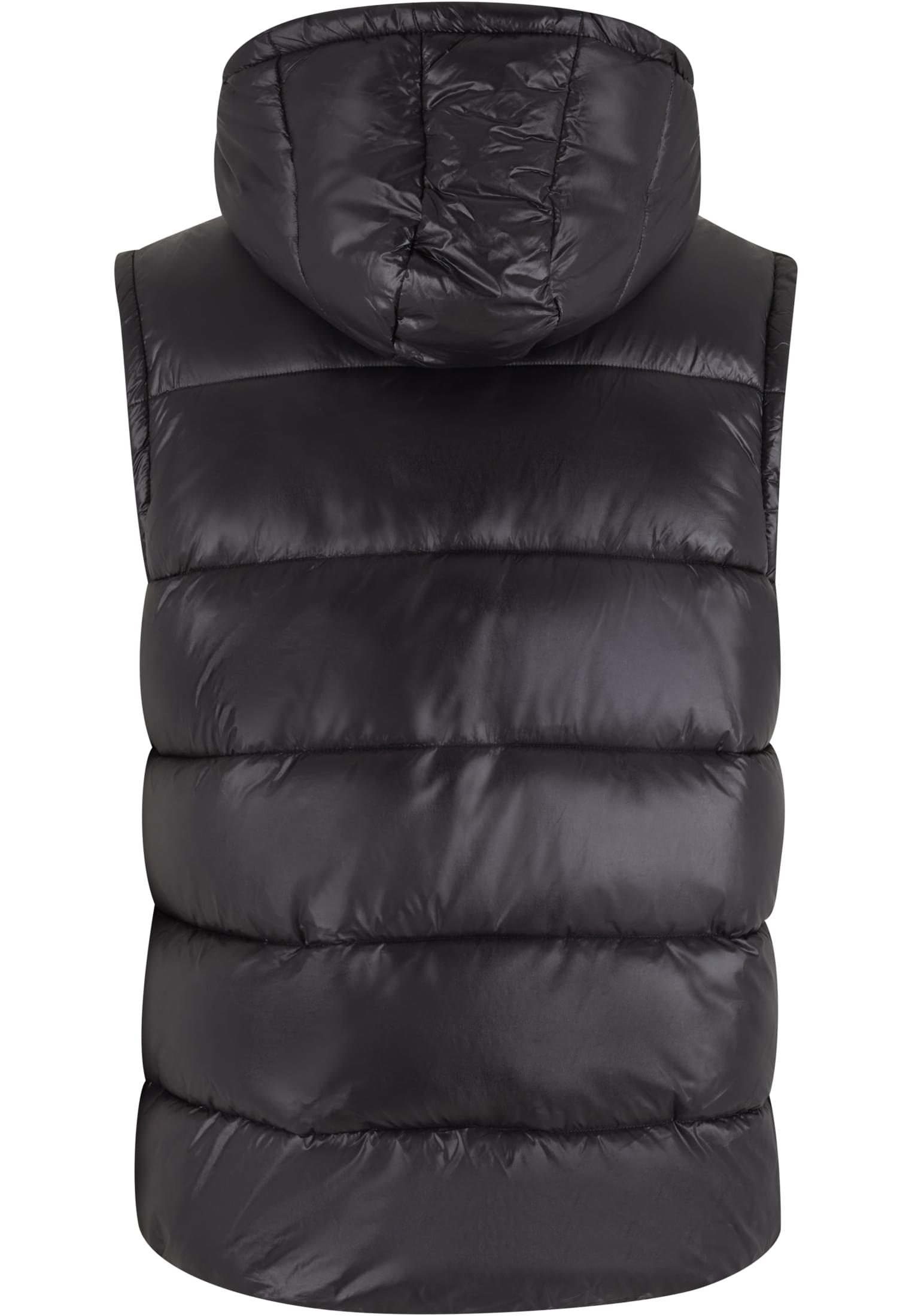 Recycled Hooded Puffer Vest | black