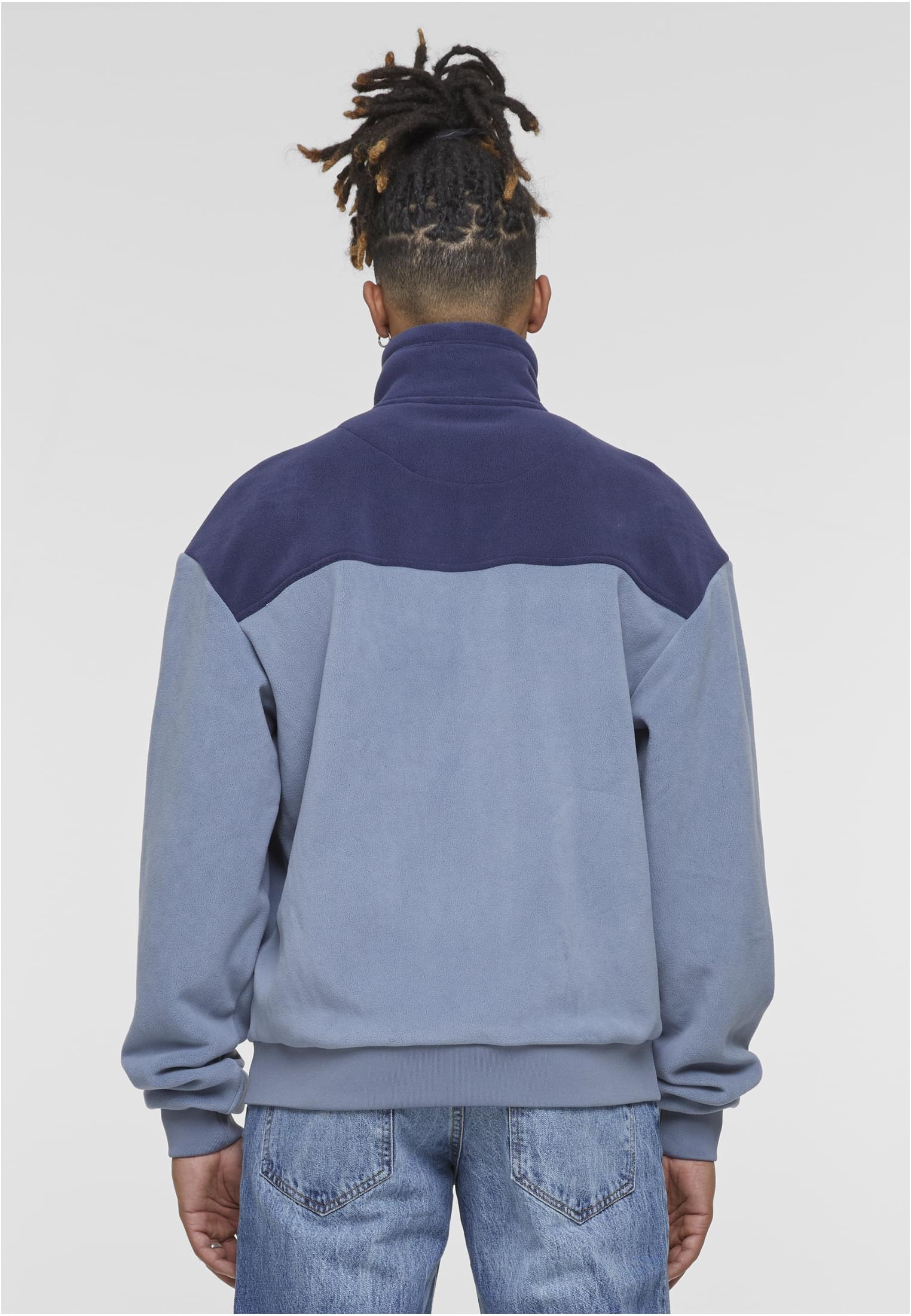 Colour Block Polar Fleece Jacket | navy/cloudsky