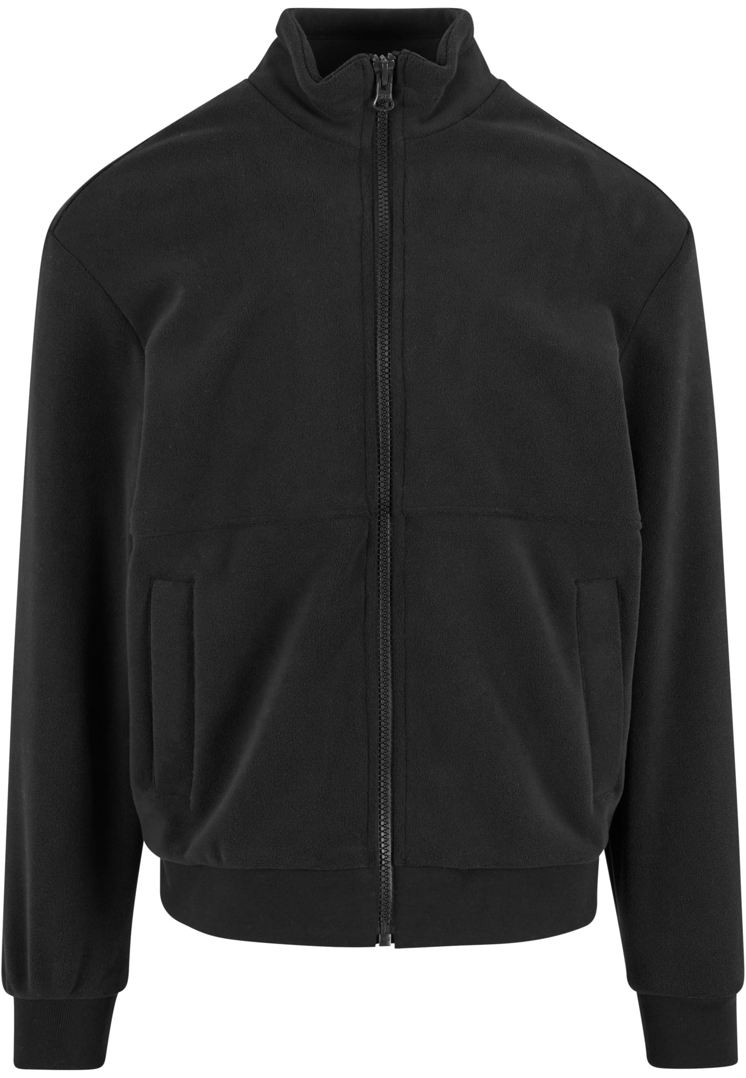 Colour Block Polar Fleece Jacket | black/black