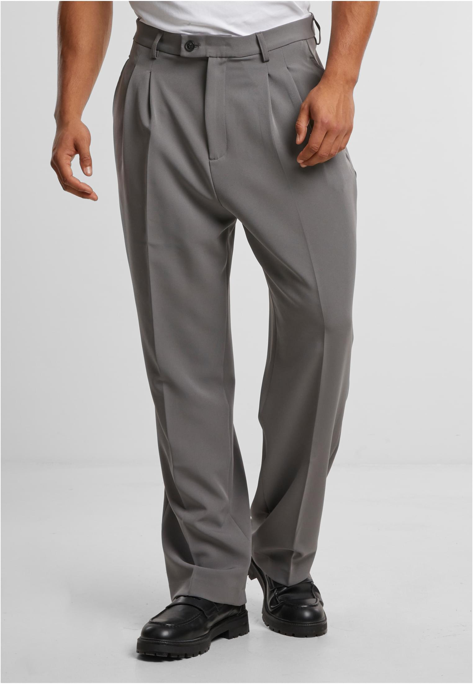 Double Pleated Dressed Pants | cloudgrey