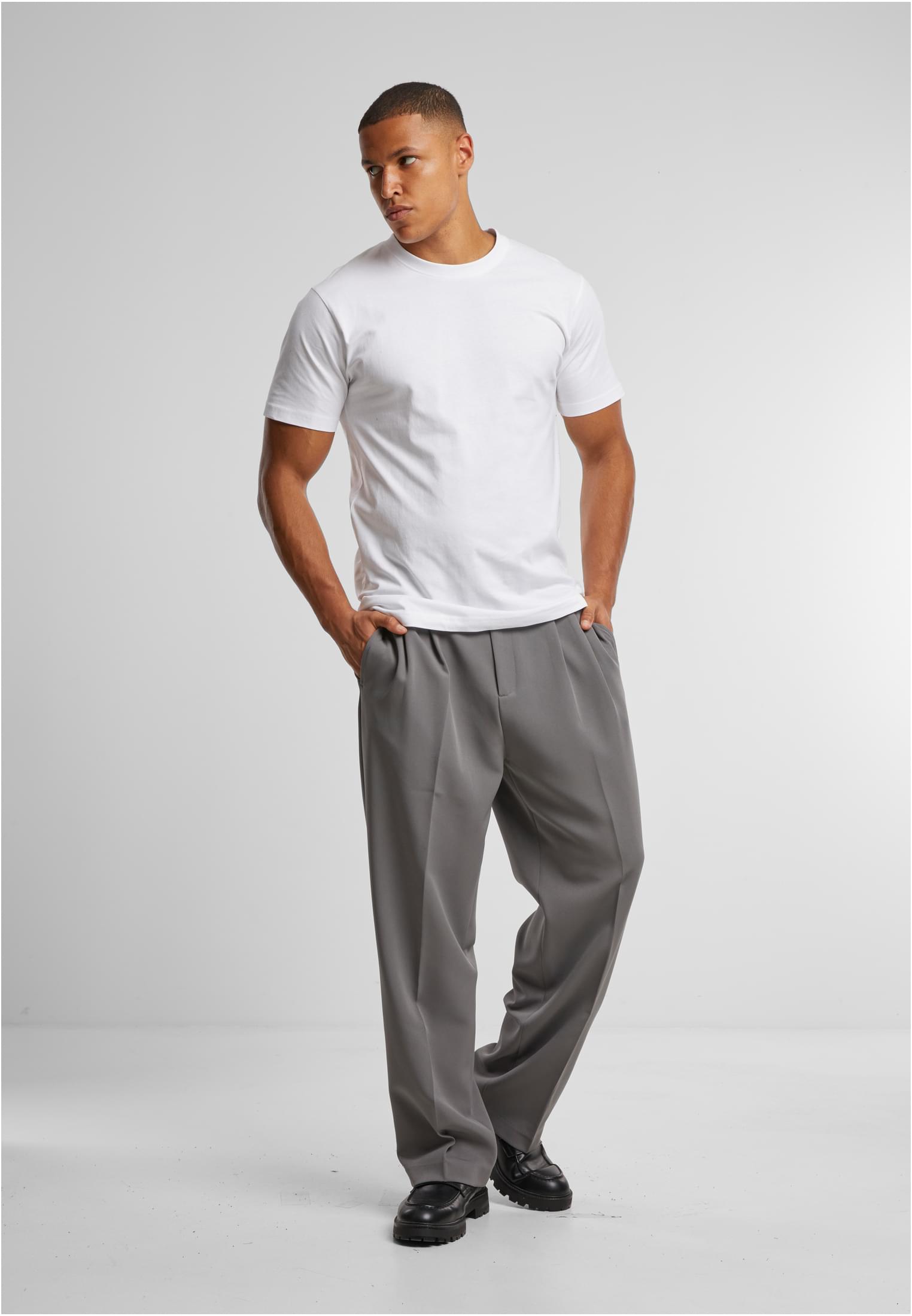 Double Pleated Dressed Pants | cloudgrey