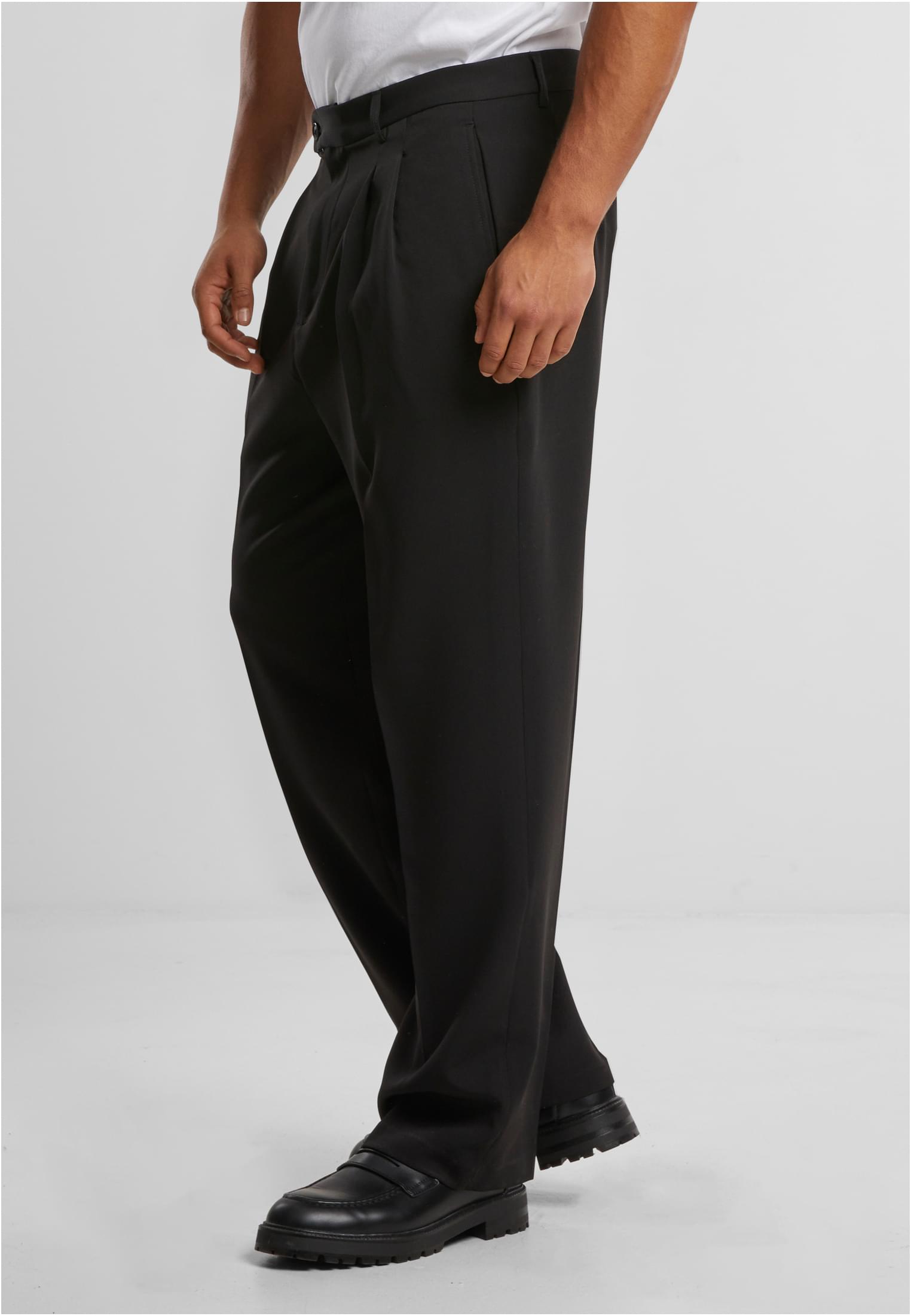 Double Pleated Dressed Pants | black