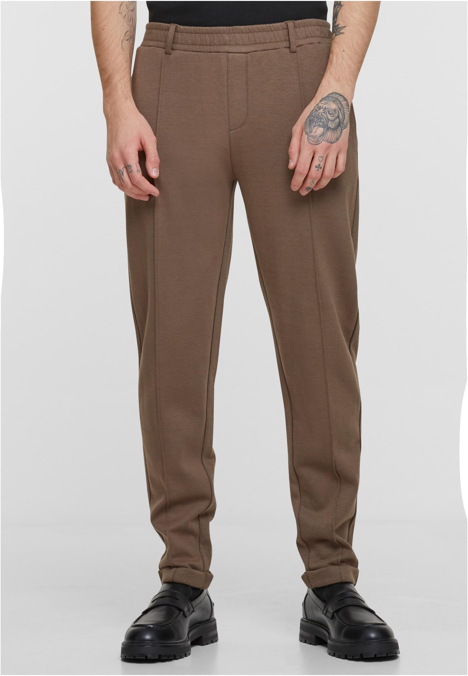 Cropped Interlock Jogg Chino | chalkbrown