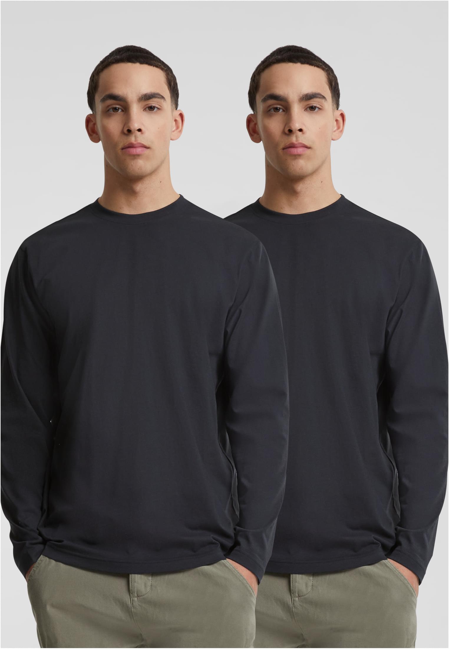 Basic Longsleeve 2-Pack | black+black