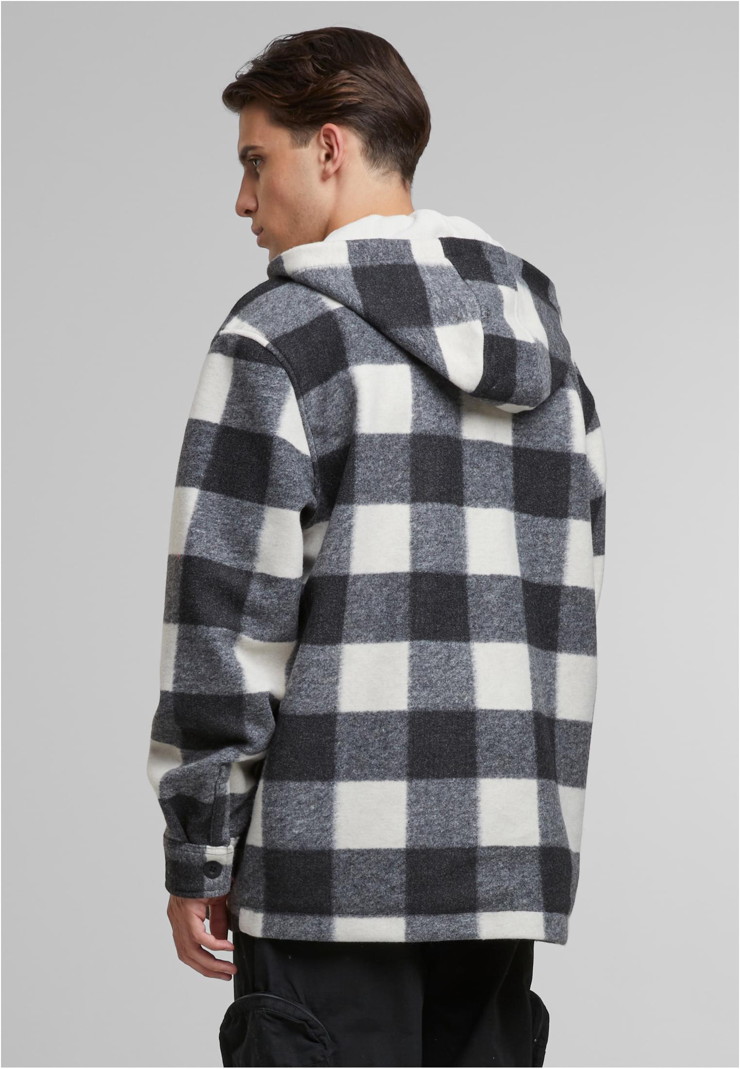 Big Check Jacket With Hood | whitesand/black