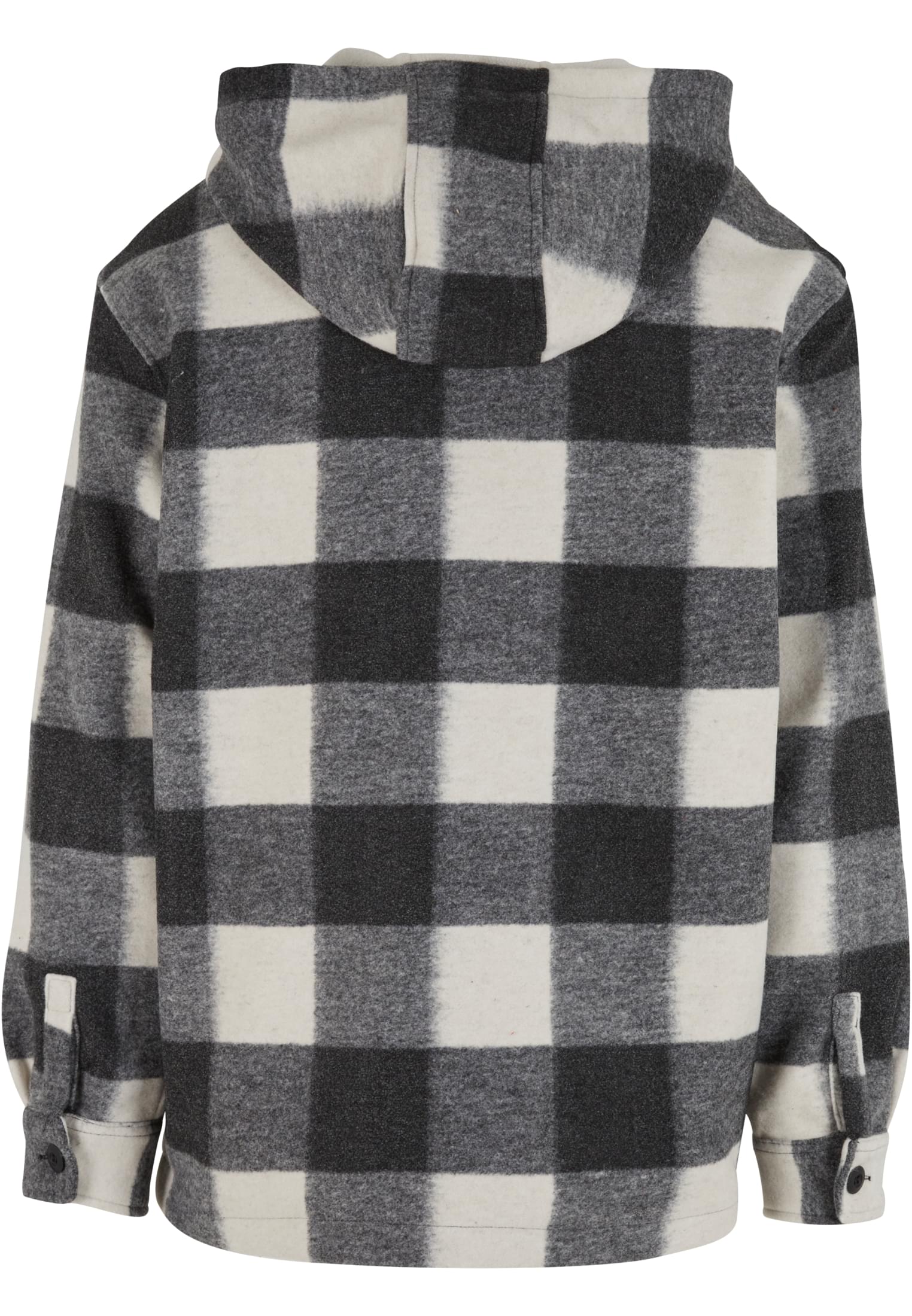 Big Check Jacket With Hood | whitesand/black