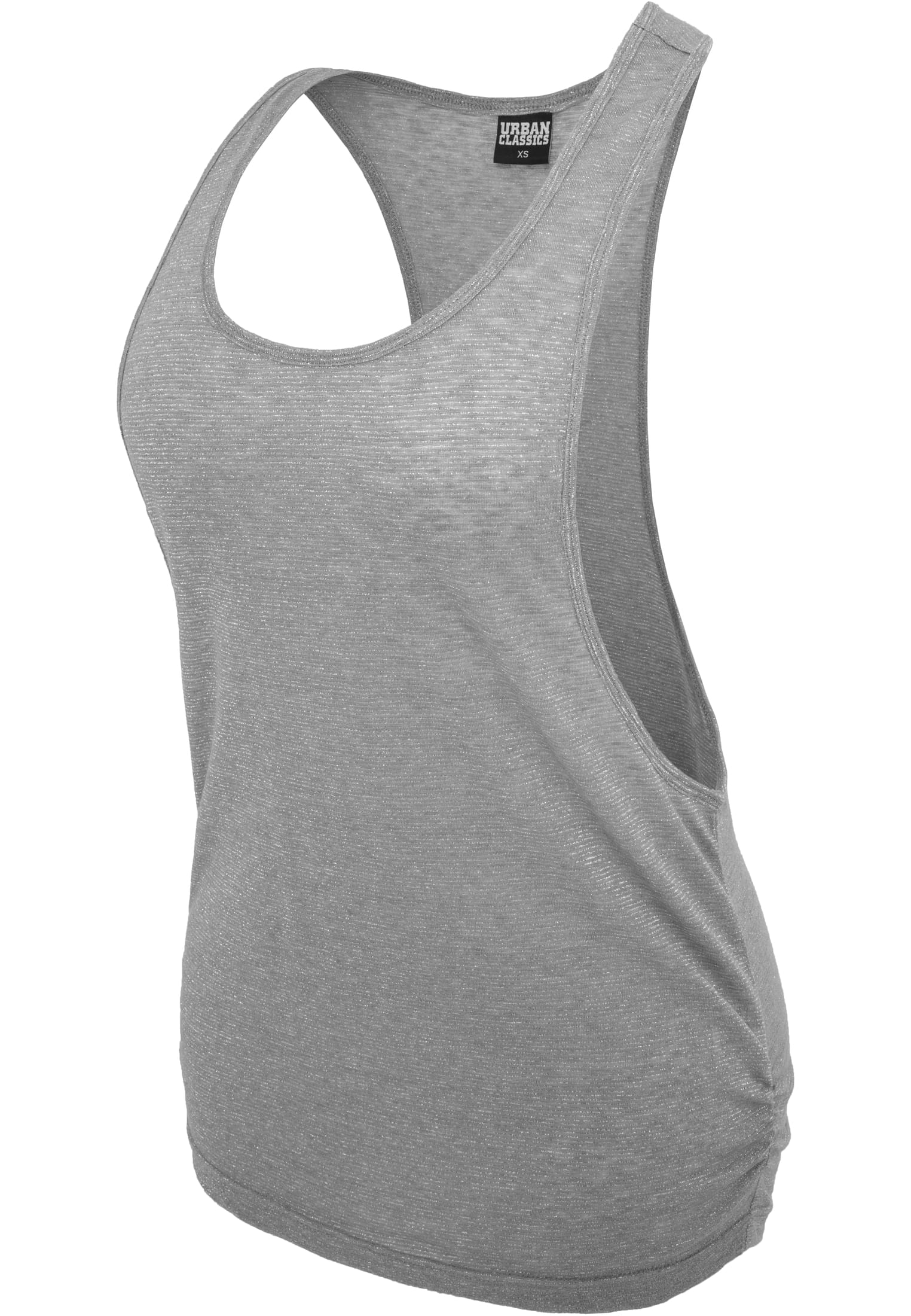 Ladies Lurex Loose Tank | silver