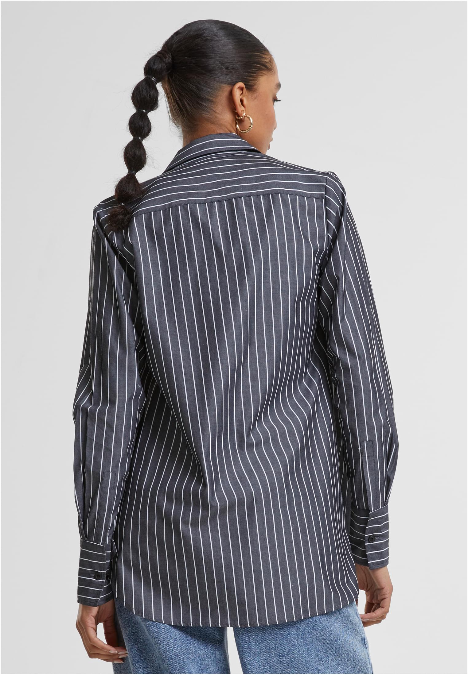 Ladies Striped Blouse | black/white