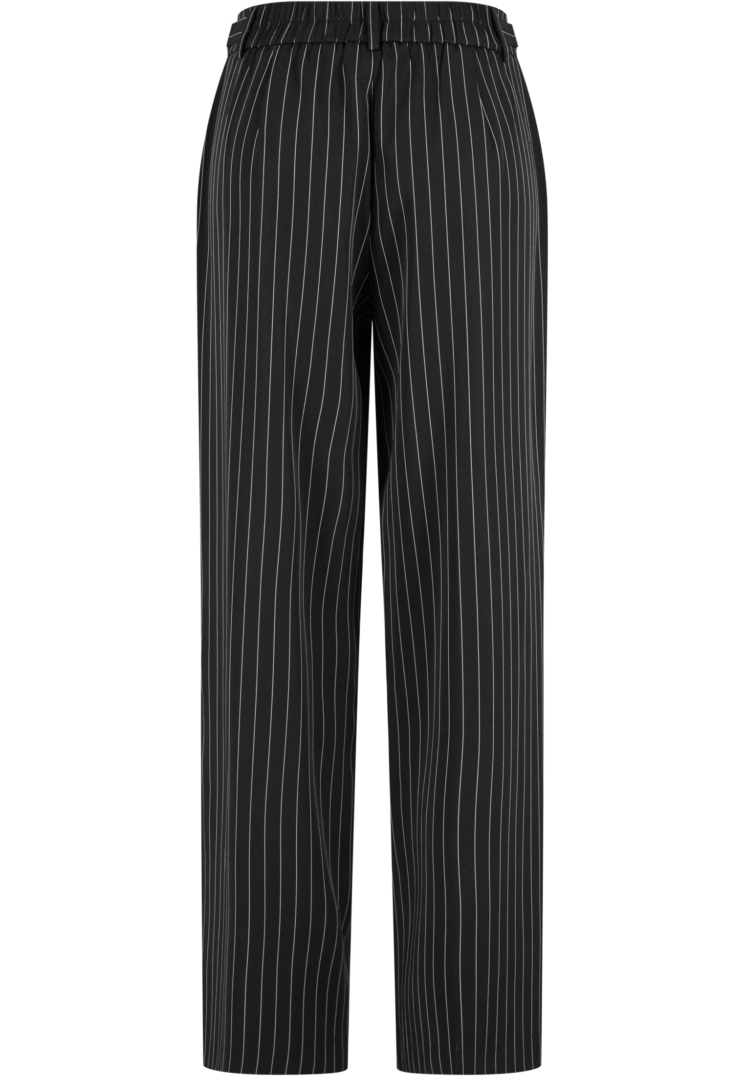 Ladies Pinstripe Wide Leg Trousers | darkgrey/white