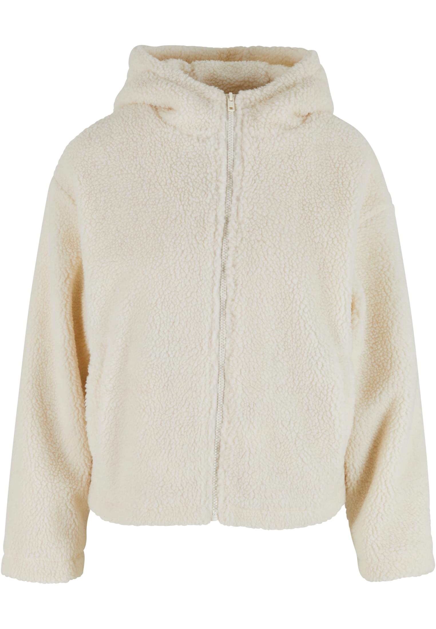 Ladies Short Hooded Sherpa Jacket | whitesand