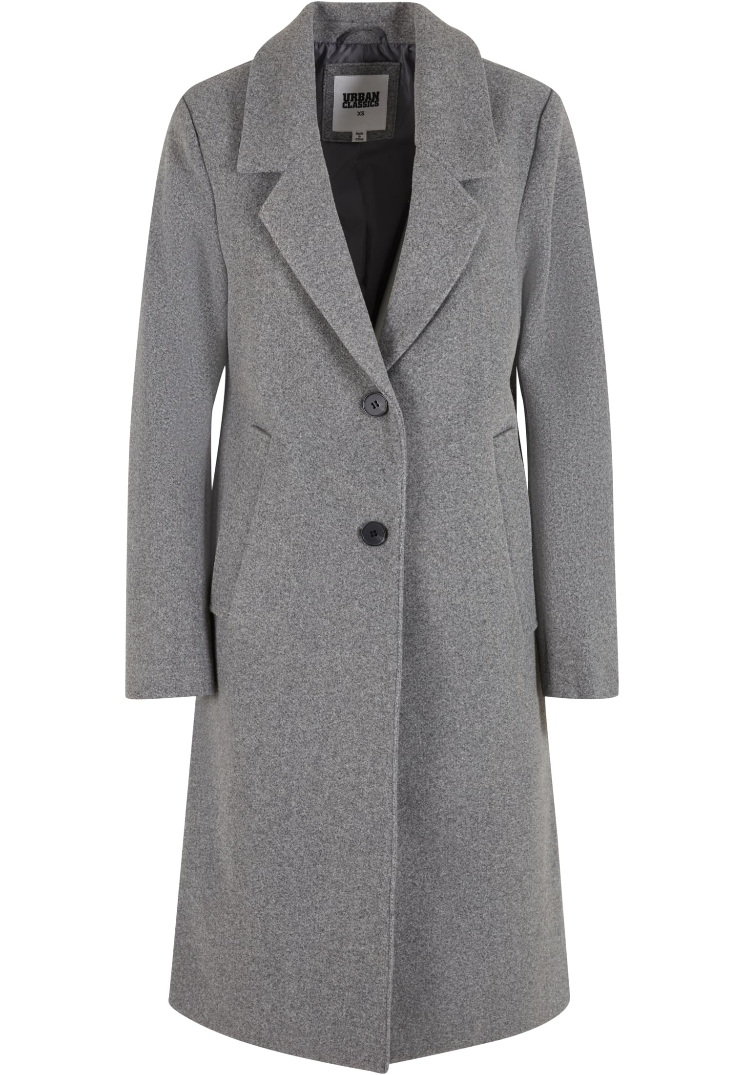 Ladies Basic Coat | darkgreymelange