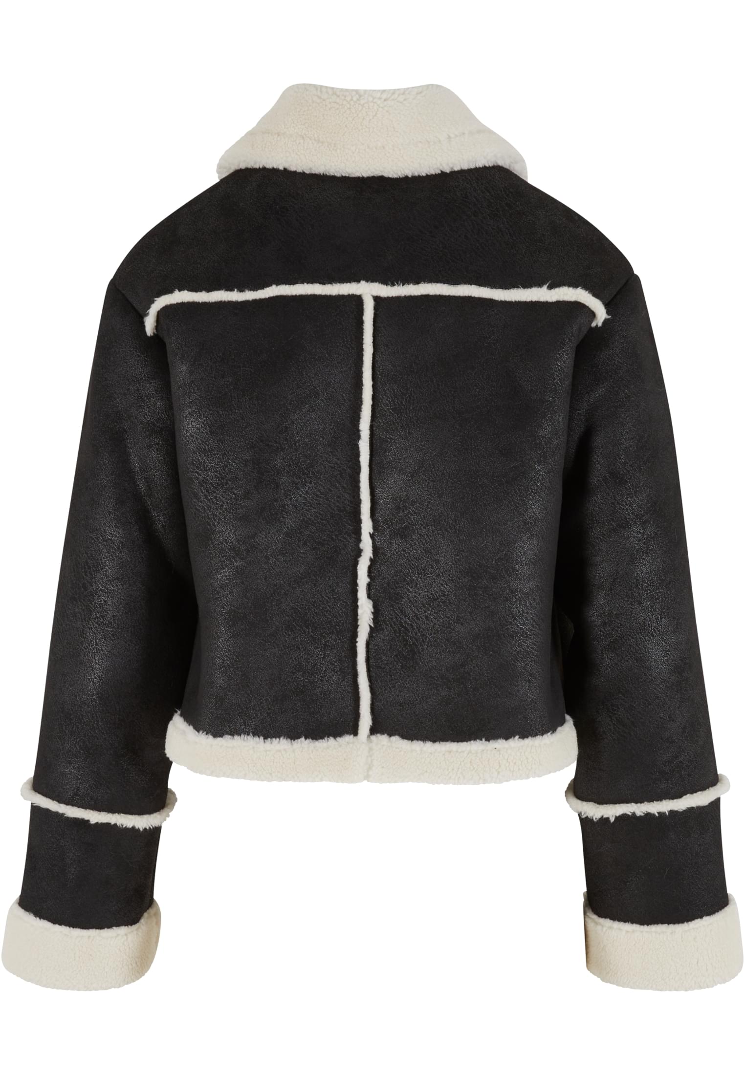 Ladies Shearling Jacket | black/whitesand