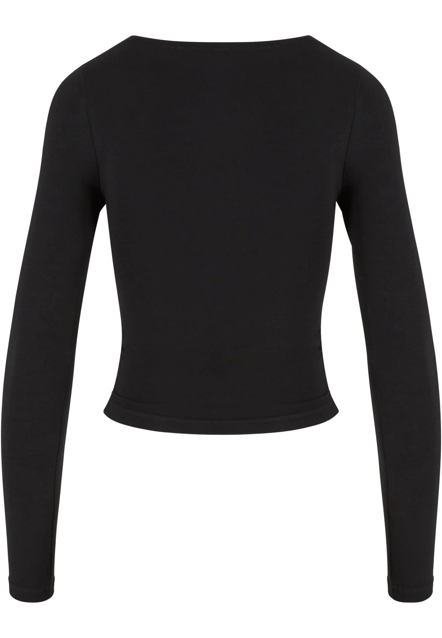 Ladies Ruffled Super Slim Longsleeve 2-Pack | black+white