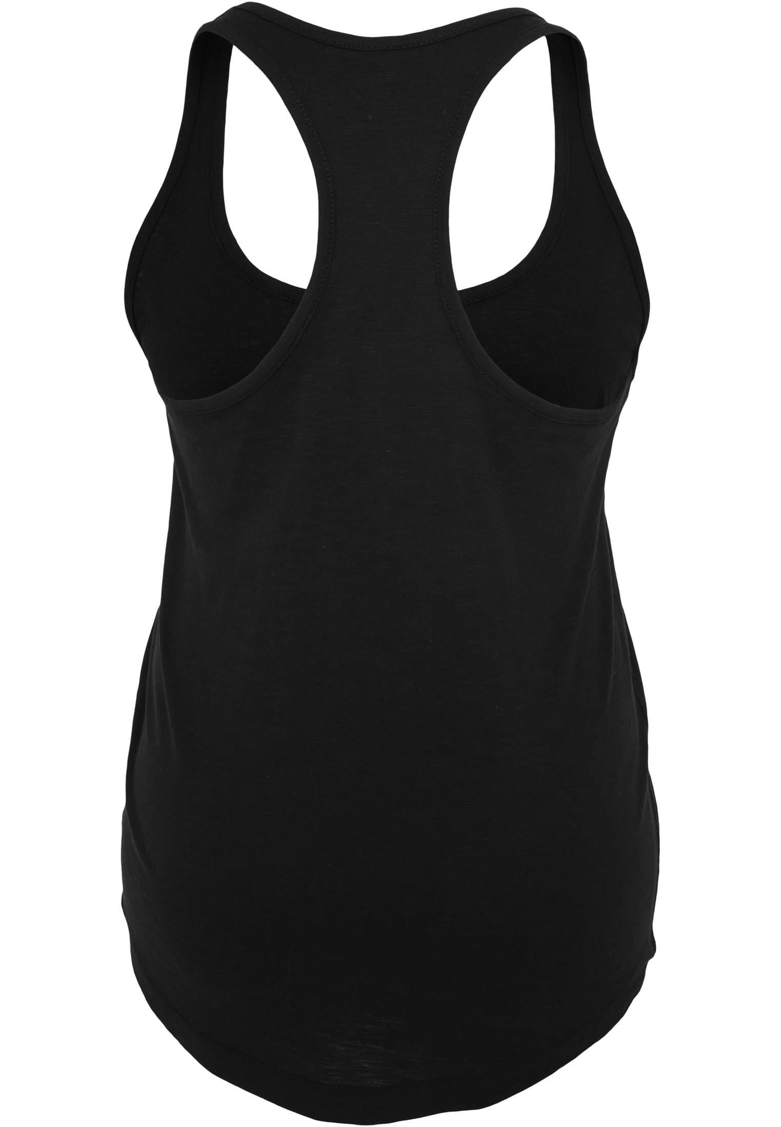 Ladies Rounded Slub Loose Tank | black