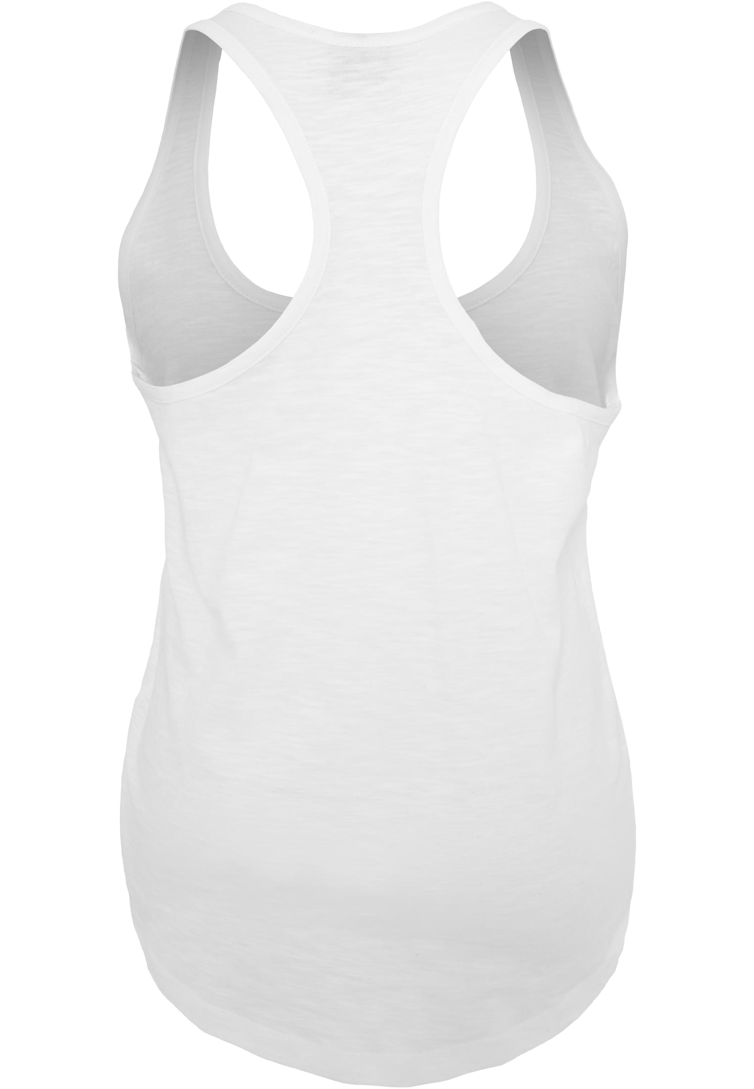 Ladies Rounded Slub Loose Tank | white