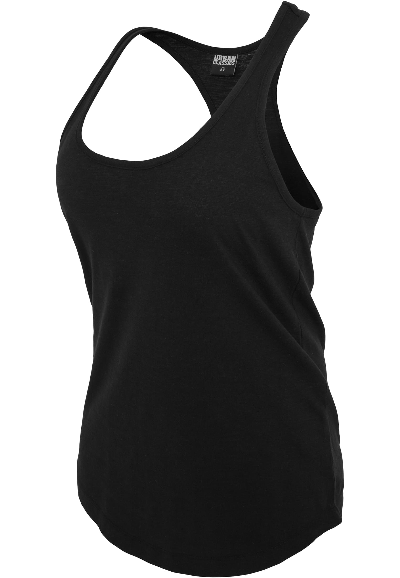 Ladies Rounded Slub Loose Tank | black