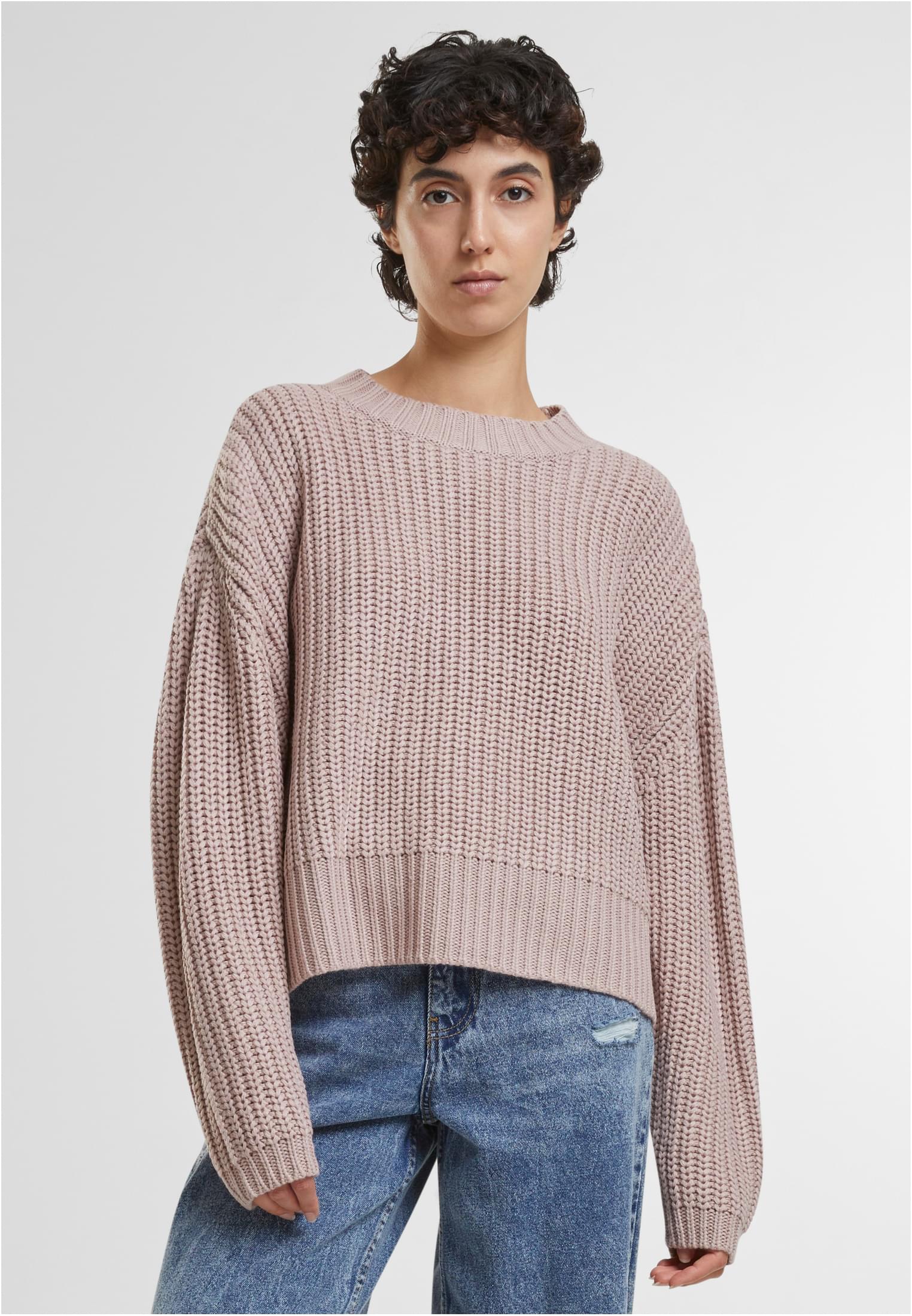 Ladies Wide Basic Oversized Sweater | duskrose