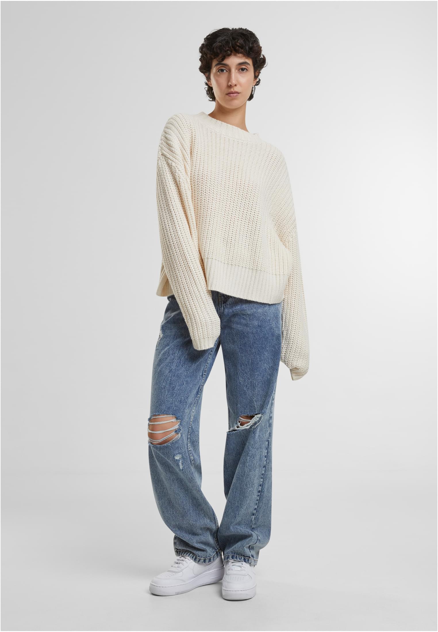 Ladies Wide Basic Oversized Sweater | whitesand