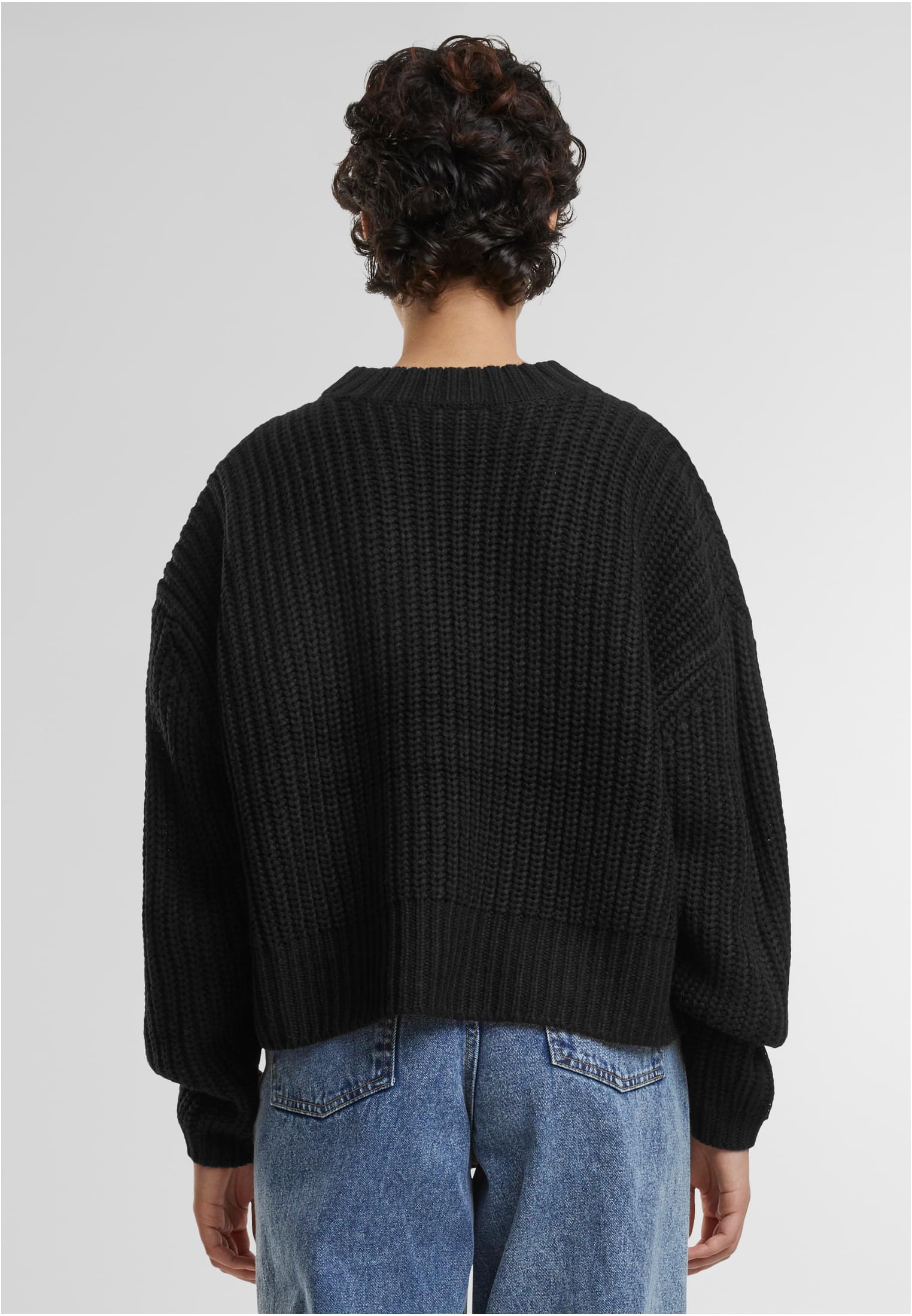 Ladies Wide Basic Oversized Sweater | black