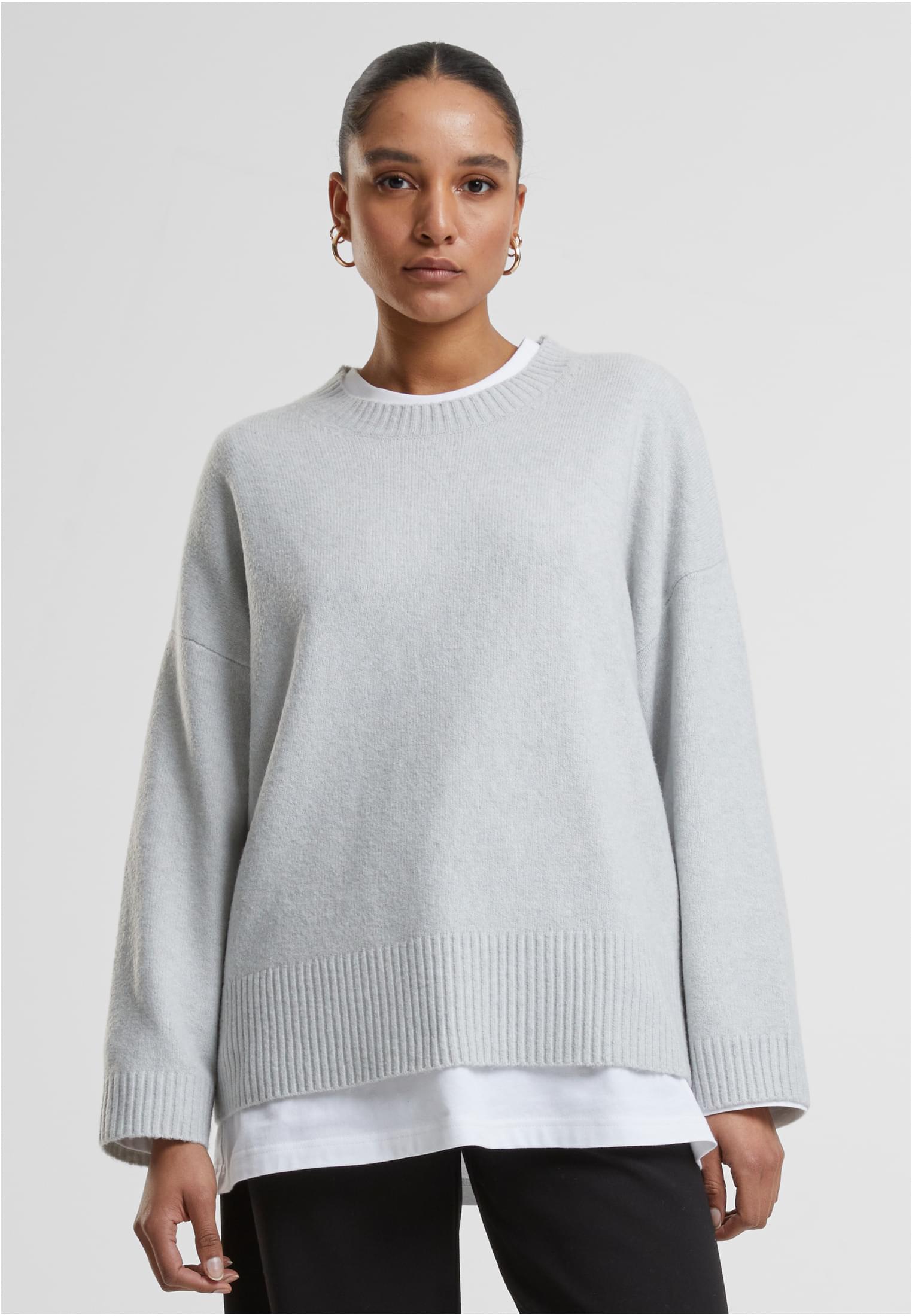 Ladies Soft Oversized Sweater | lightasphalt