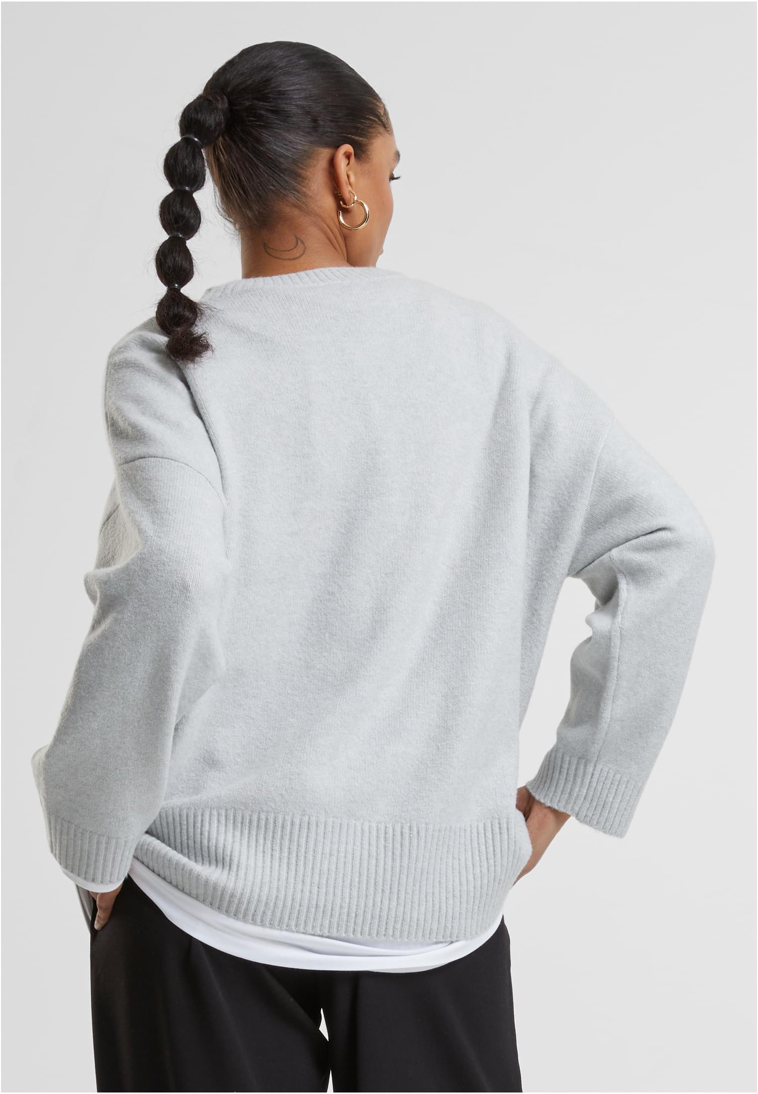 Ladies Soft Oversized Sweater | lightasphalt