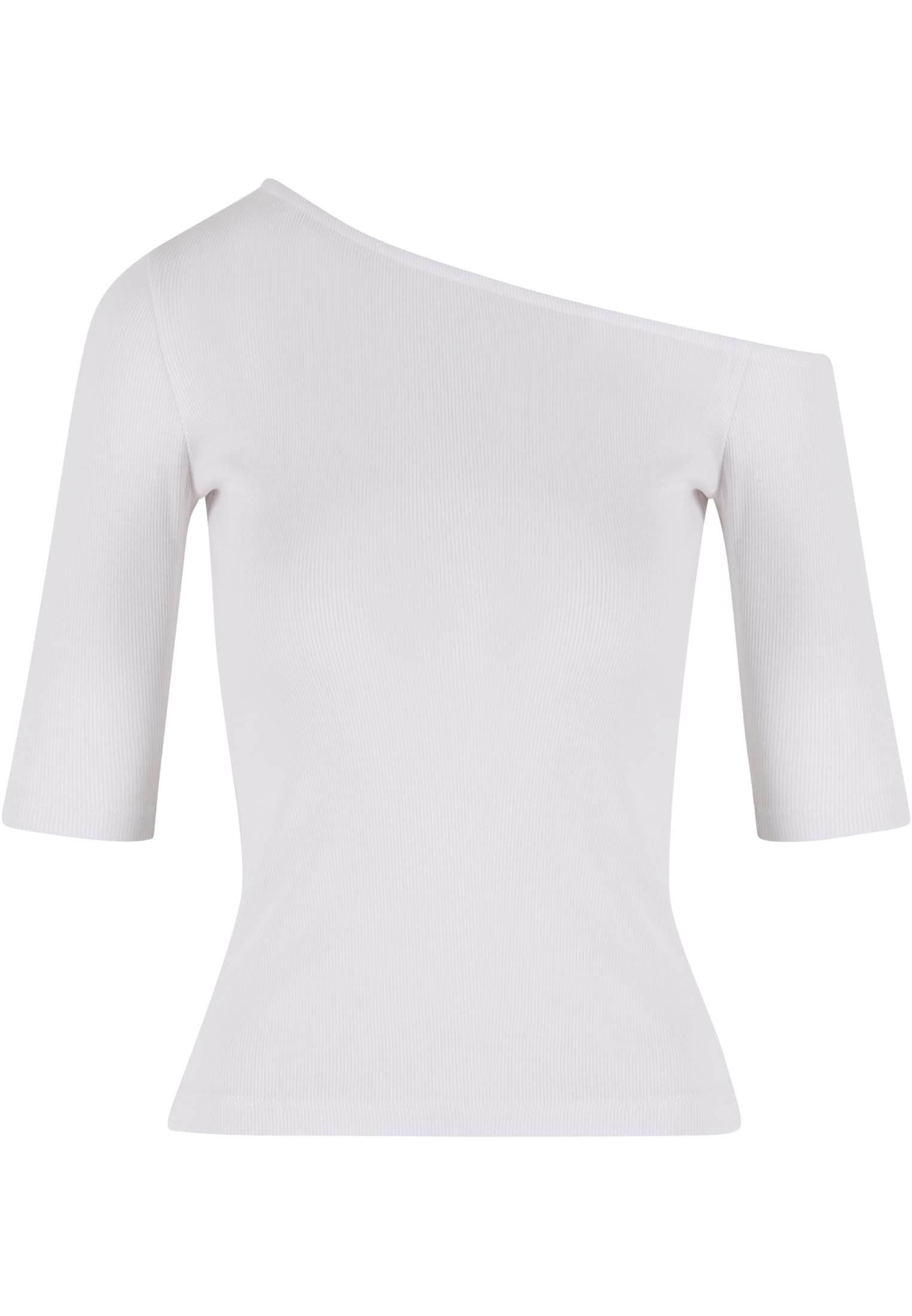 Ladies Organic Asymmetric Rib Tee 2-Pack | white+white