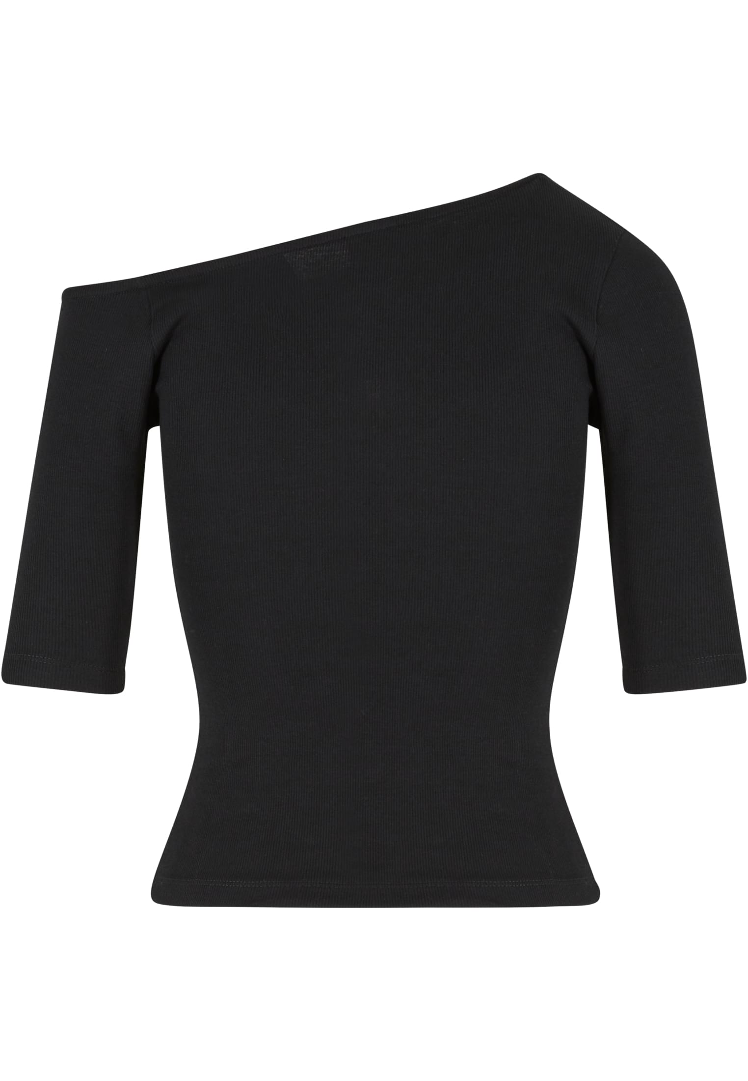 Ladies Organic Asymmetric Rib Tee 2-Pack | black+white