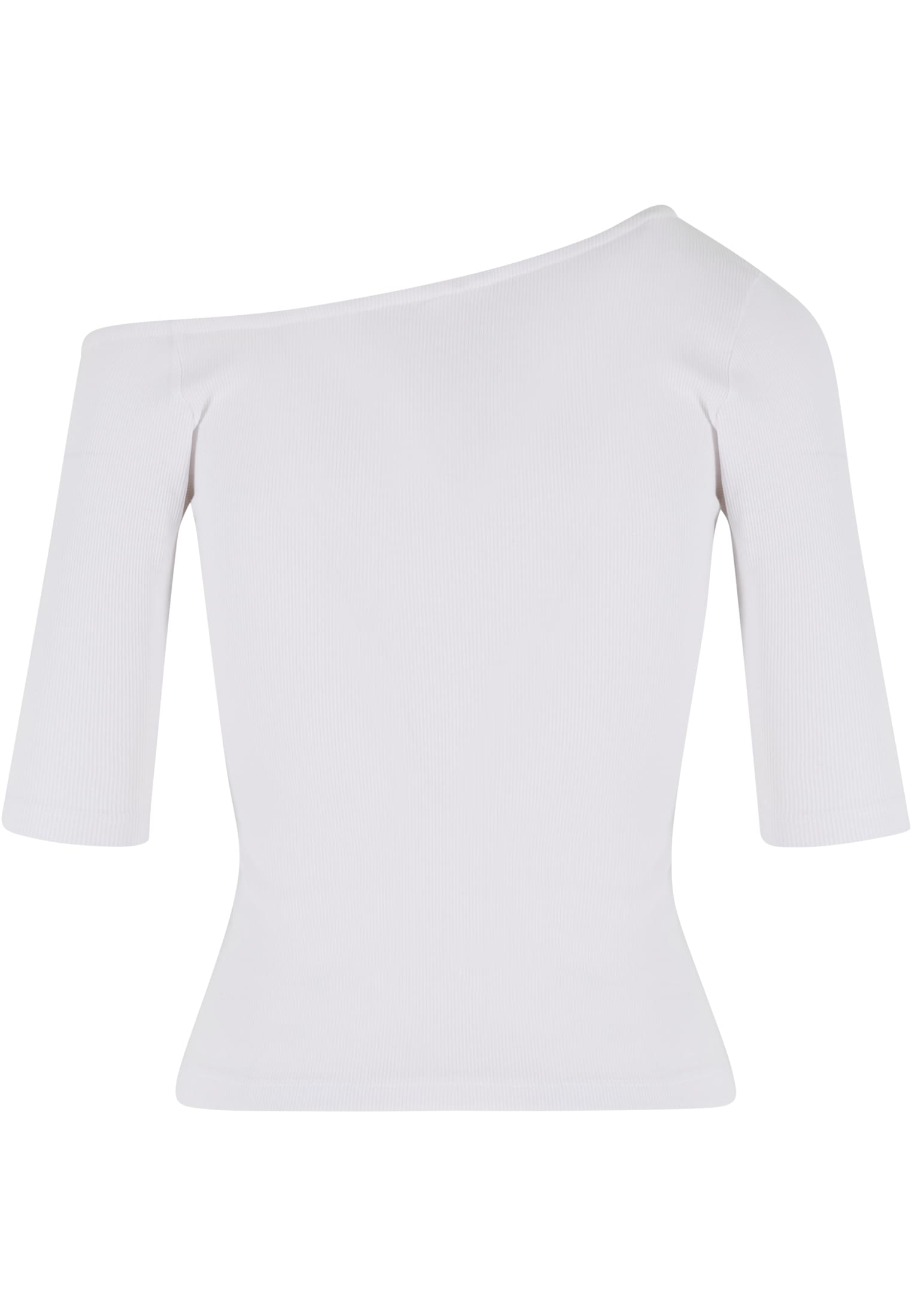 Ladies Organic Asymmetric Rib Tee 2-Pack | white+white