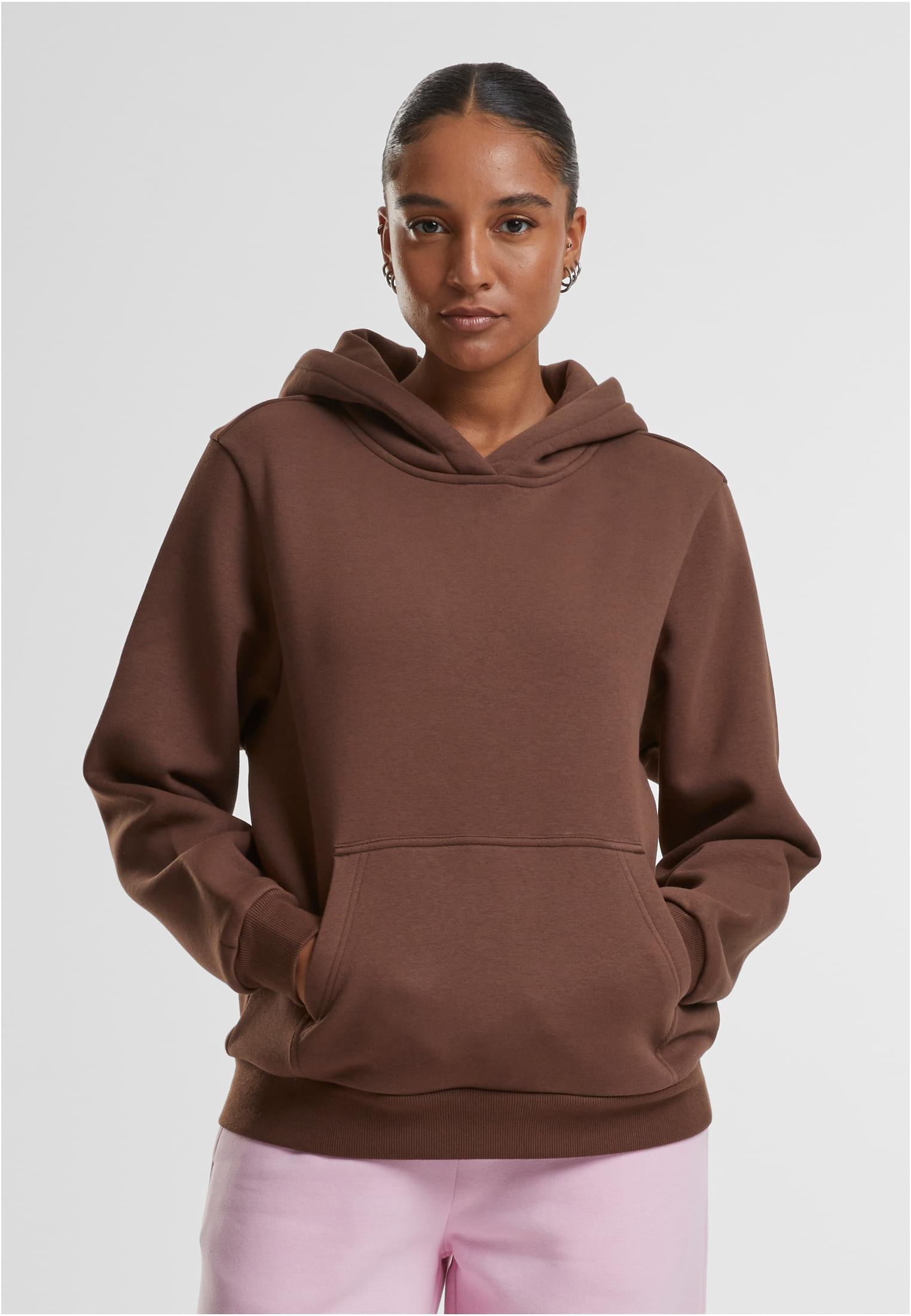 Ladies Fluffy Hoody | chocolatebrown