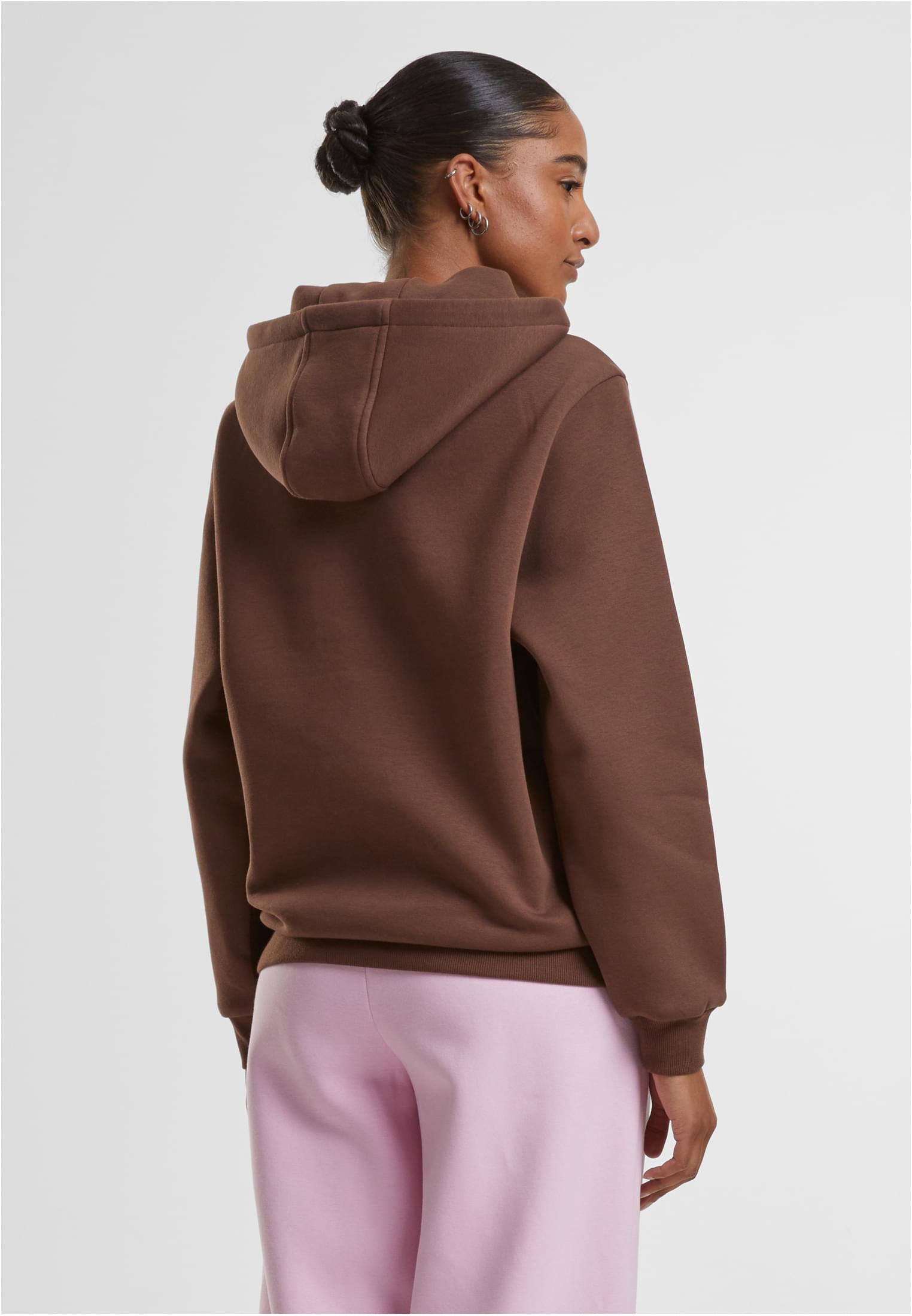 Ladies Fluffy Hoody | chocolatebrown