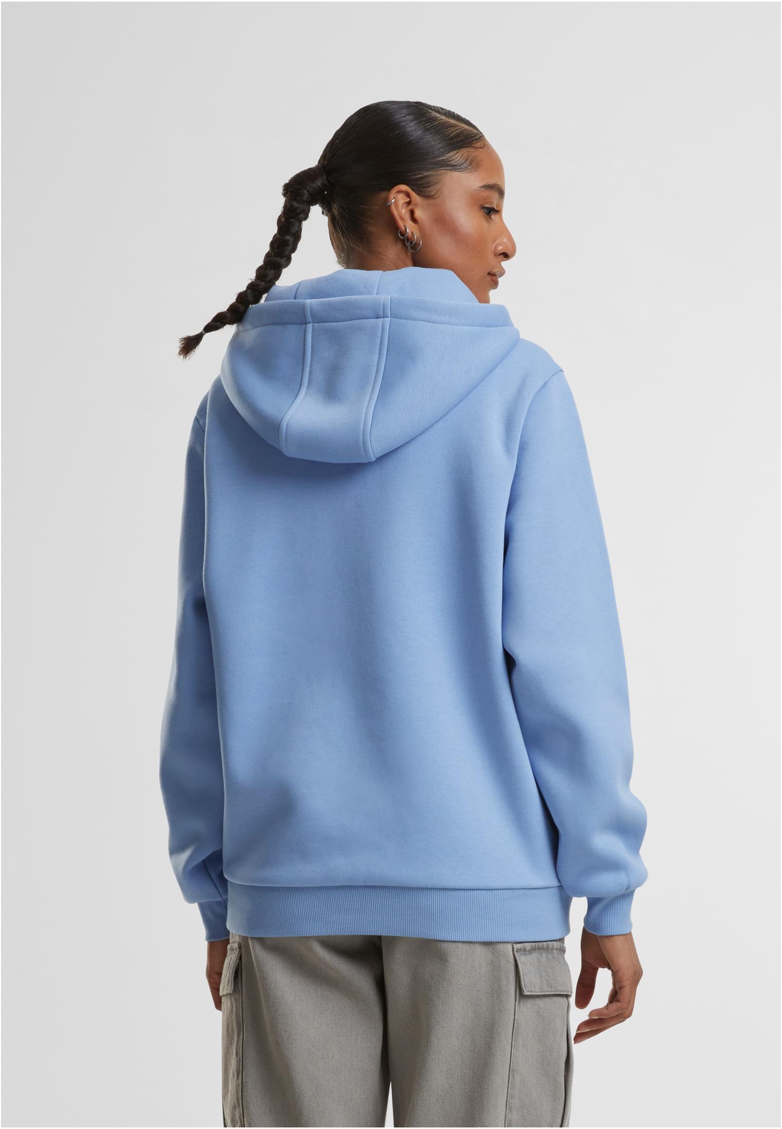 Ladies Fluffy Hoody | powderblue