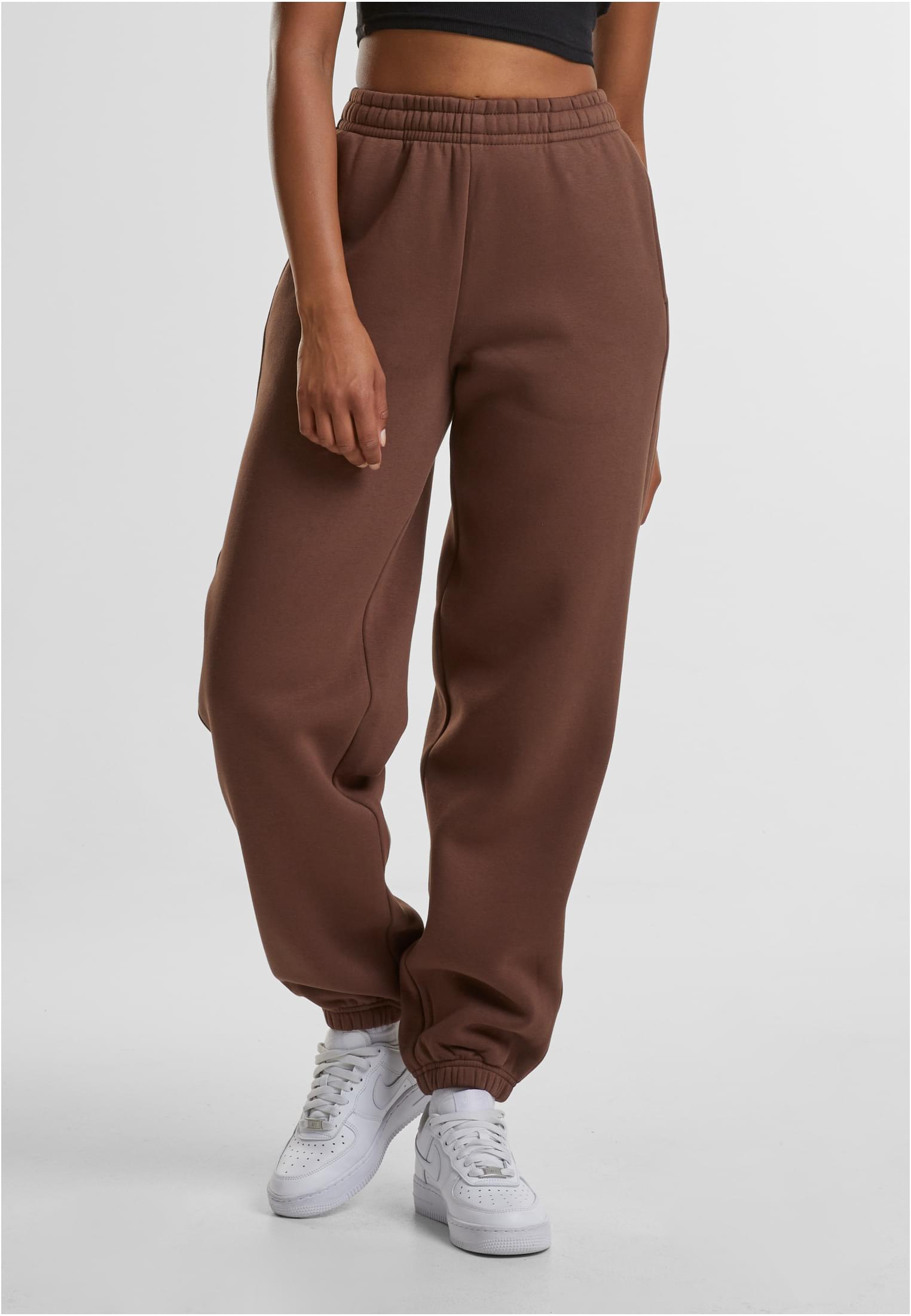 Ladies Fluffy Sweatpants | chocolatebrown