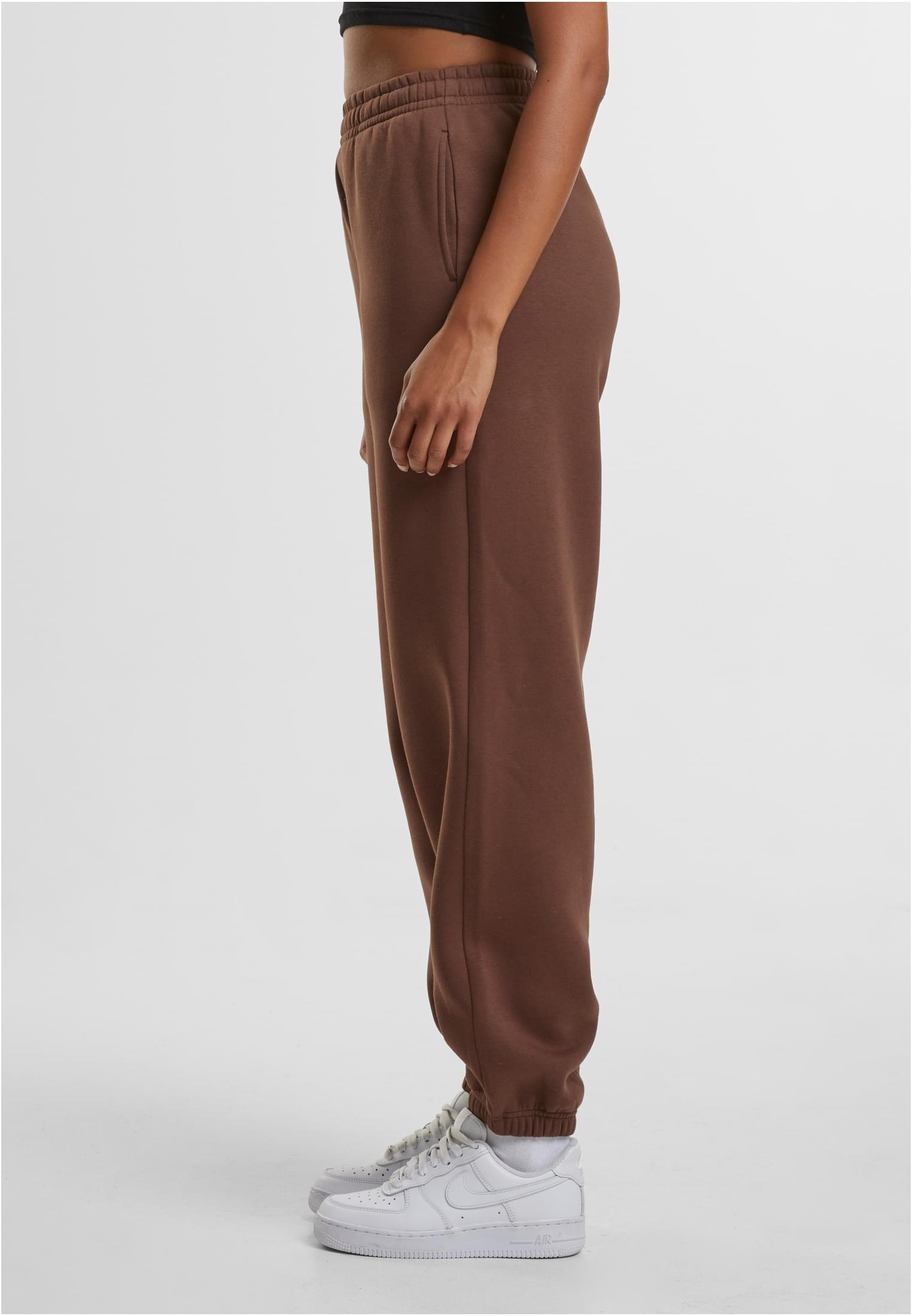 Ladies Fluffy Sweatpants | chocolatebrown