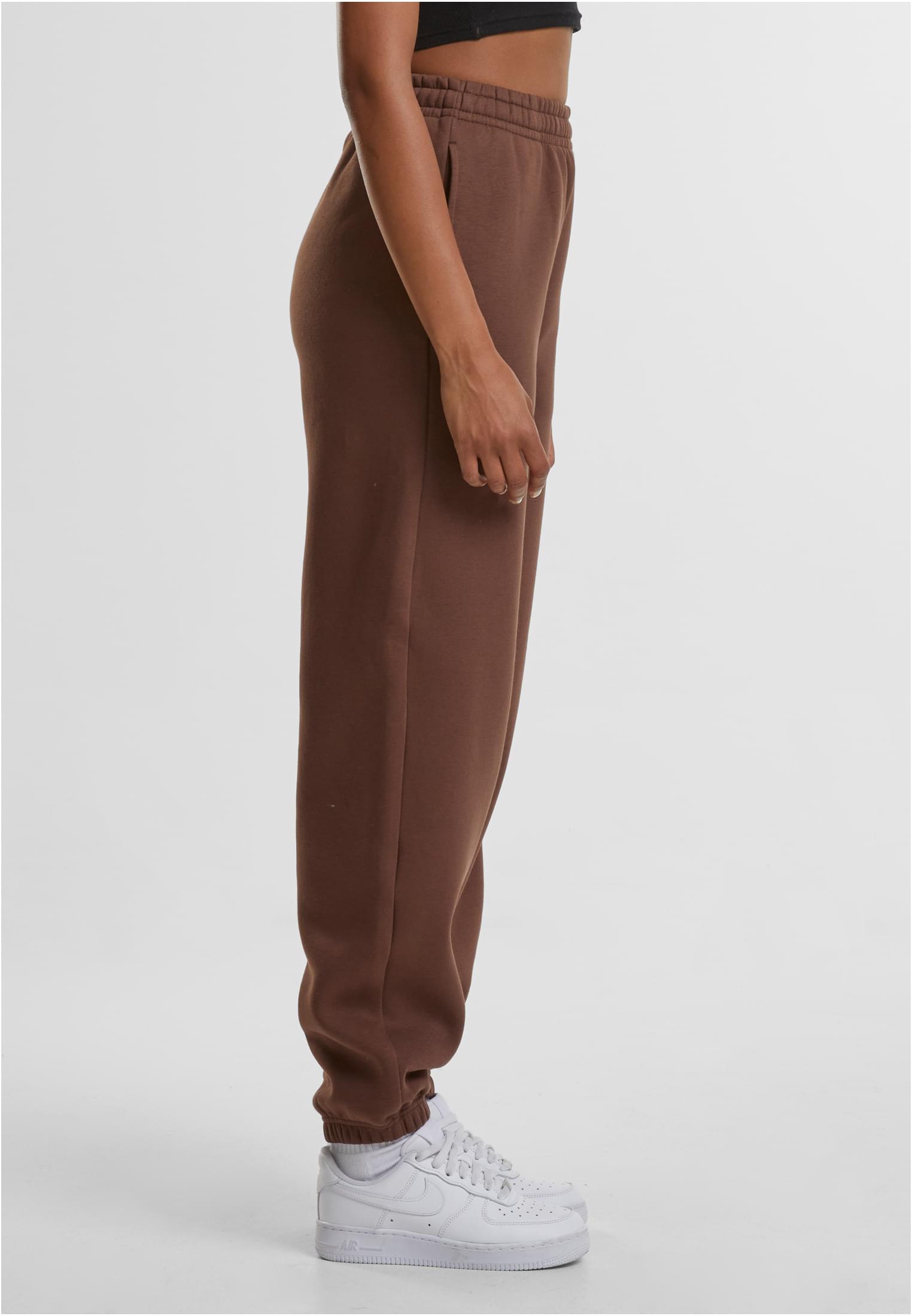 Ladies Fluffy Sweatpants | chocolatebrown