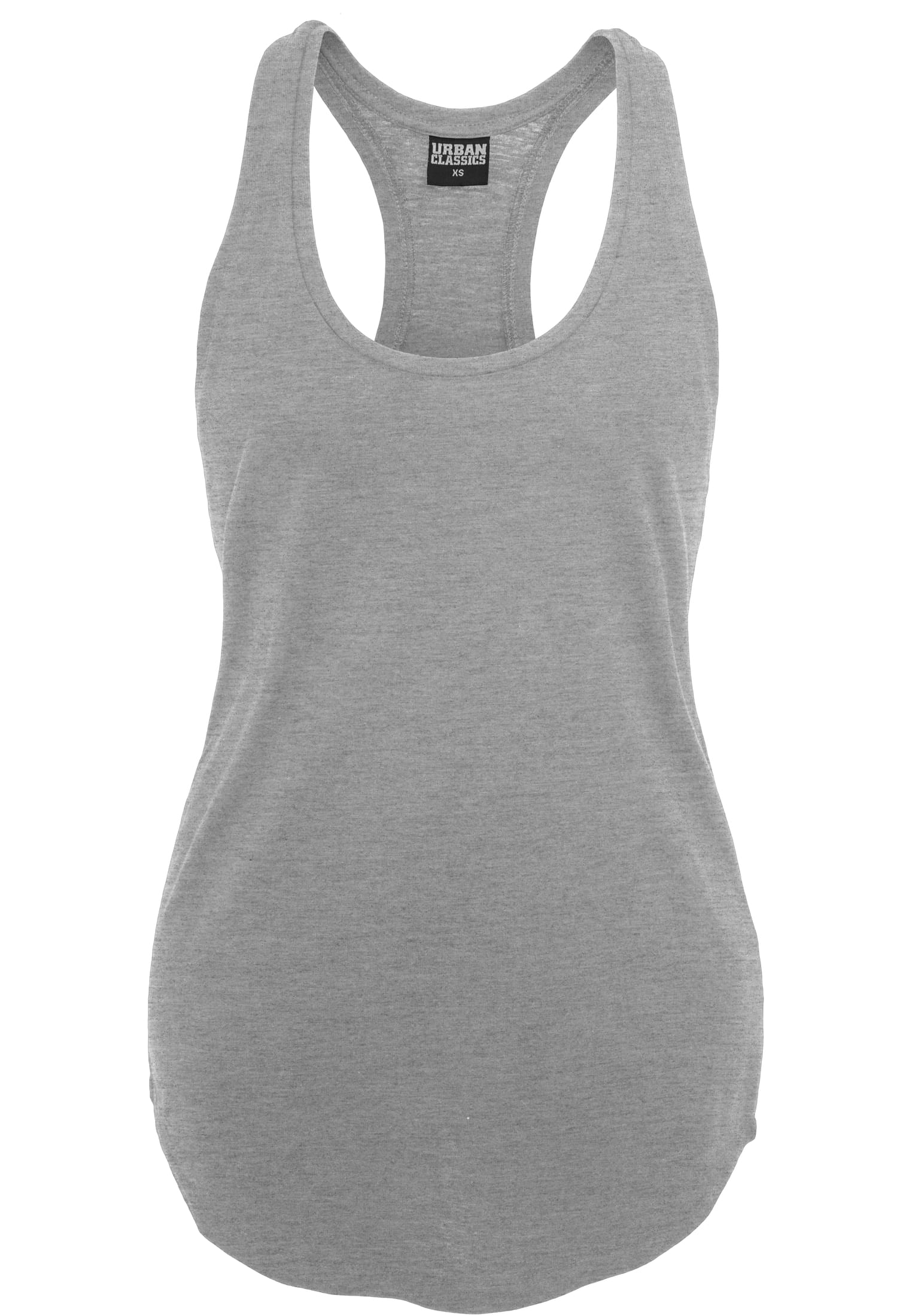 Ladies Long Loose Racerback Tank | grey