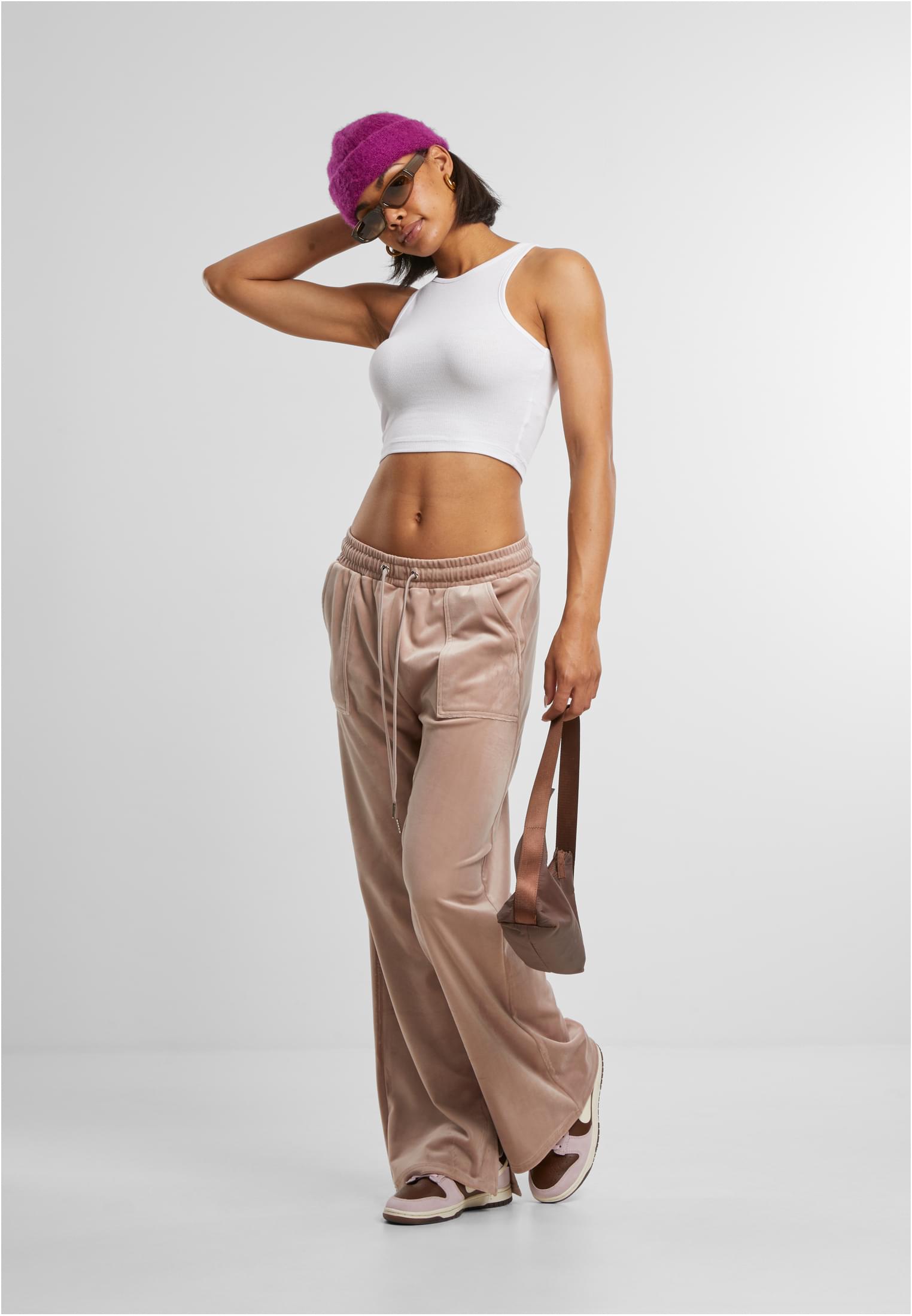 Ladies Velvet Sweatpants | duskrose