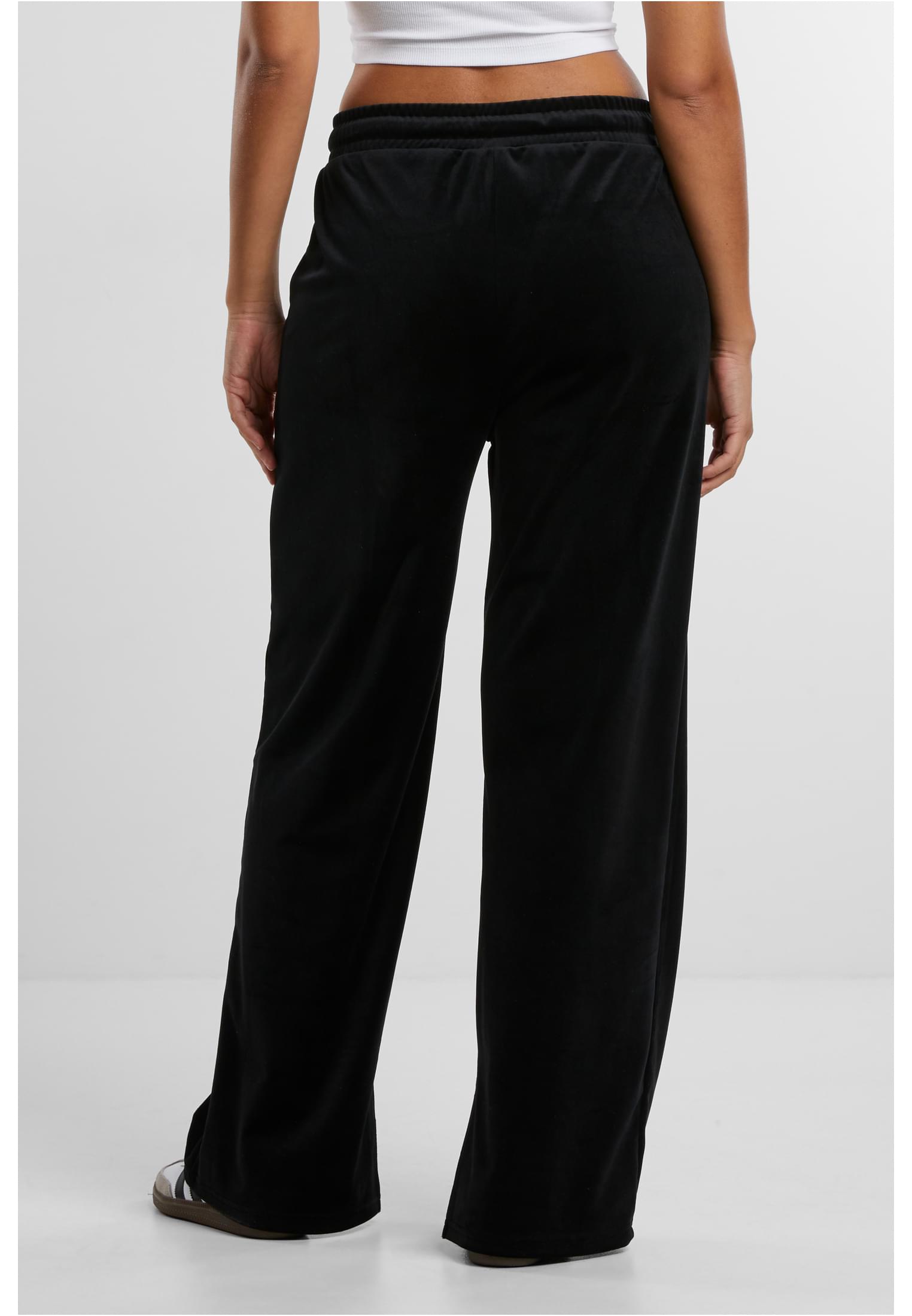 Ladies Velvet Sweatpants | black