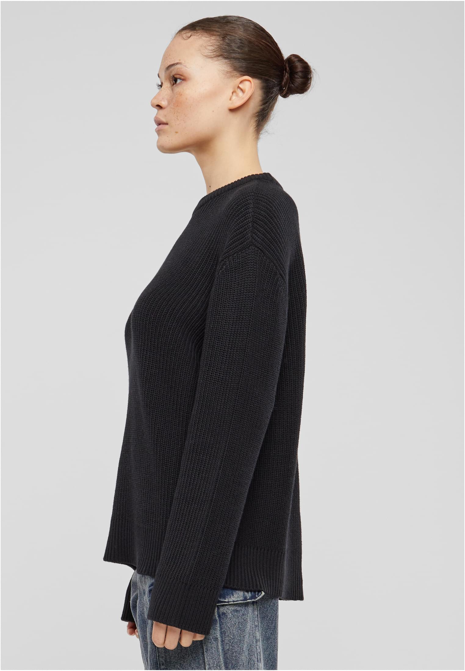 Ladies Rib Knit Sweater | black